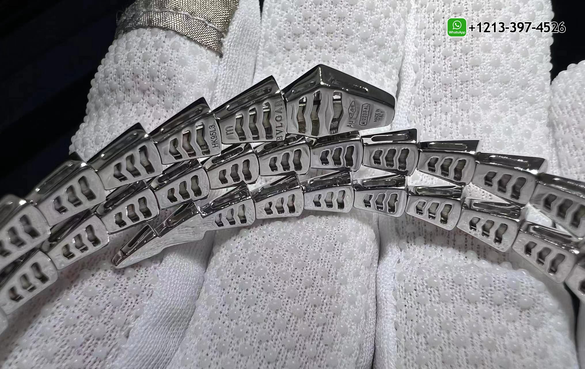 ajevyawpvuf Best Quality Bvlgari Serpenti Viper 18K White Gold & Pavé Diamond 2-Coil Bracelet - High Quality 18k Gold and Diamond Luxury Distinctive Collection Designer Jewelry Customized Factory Price - Image 7