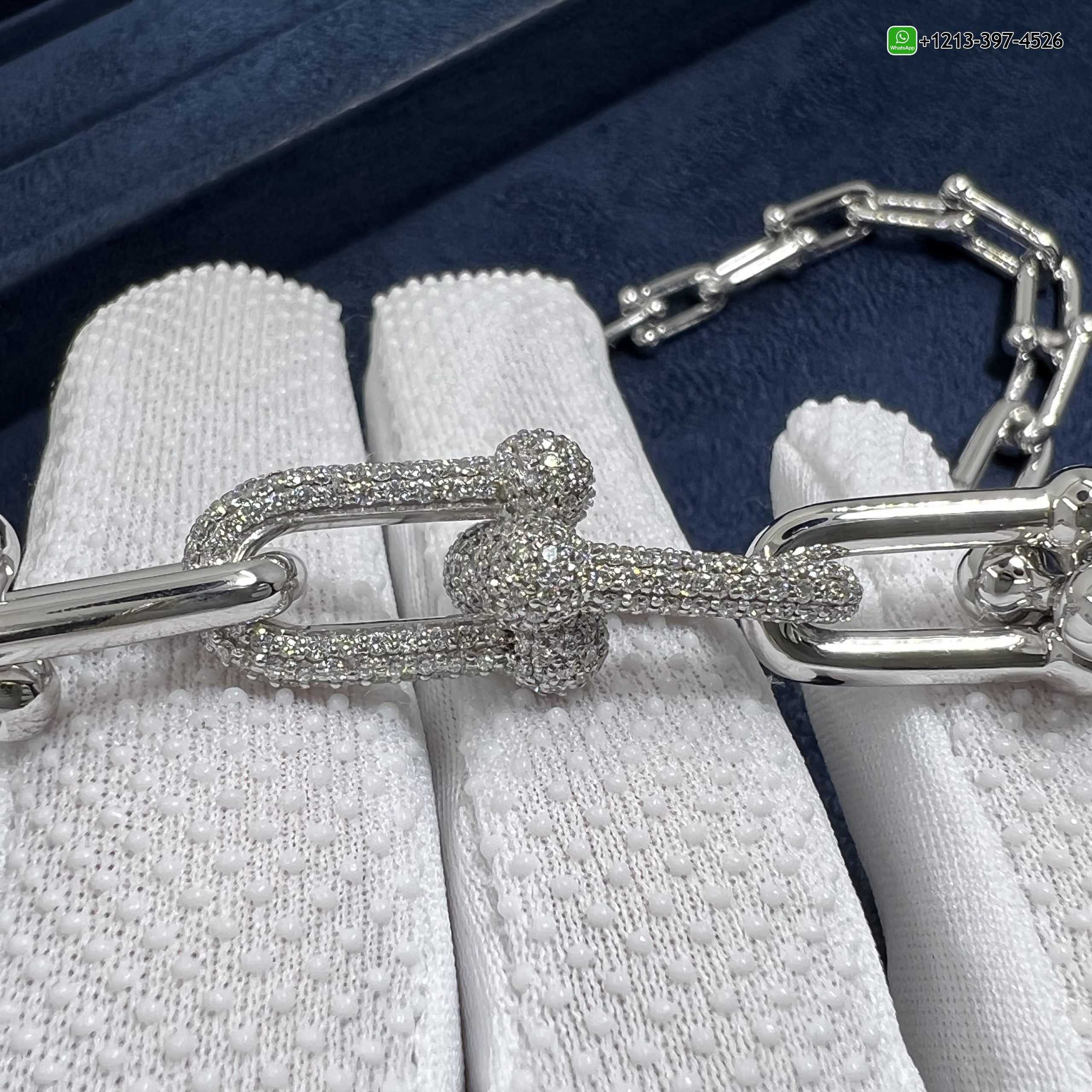 am2lvekrsmm Custom Made Best Sellers Quality 1:1 Tiffany City HardWear 18k White Gold Pavé Diamonds Graduated Link Necklace - High Quality 18k Gold and Diamond Luxury Distinctive Collection Designer Jewelry Customized Factory Price - Image 4