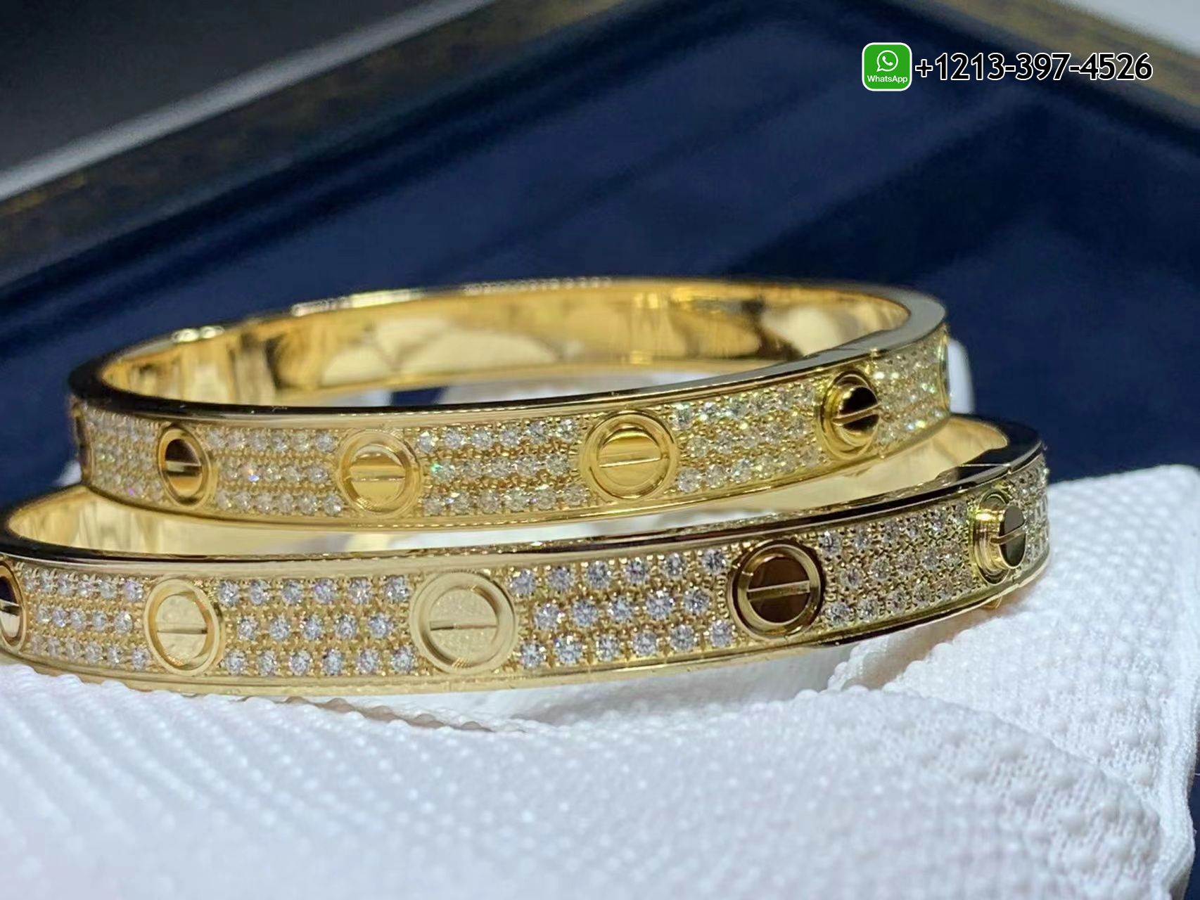 apijx1fdssh Best Sellers 1:1 Quality Cheap Custom Made Cartier 18k Yellow Gold with Pave Diamonds LOVE Bracelet - High Quality 18k Gold and Diamond Luxury Distinctive Collection Designer Jewelry Customized Factory Price - Image 7