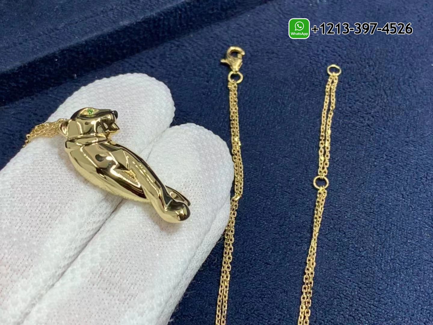 arintskdjld Best Sellers 1:1 Quality Cheap Custom Made 18k Yellow Gold Panthere de Cartier Pendant Necklace - High Quality 18k Gold and Diamond Luxury Distinctive Collection Designer Jewelry Customized Factory Price - Image 2