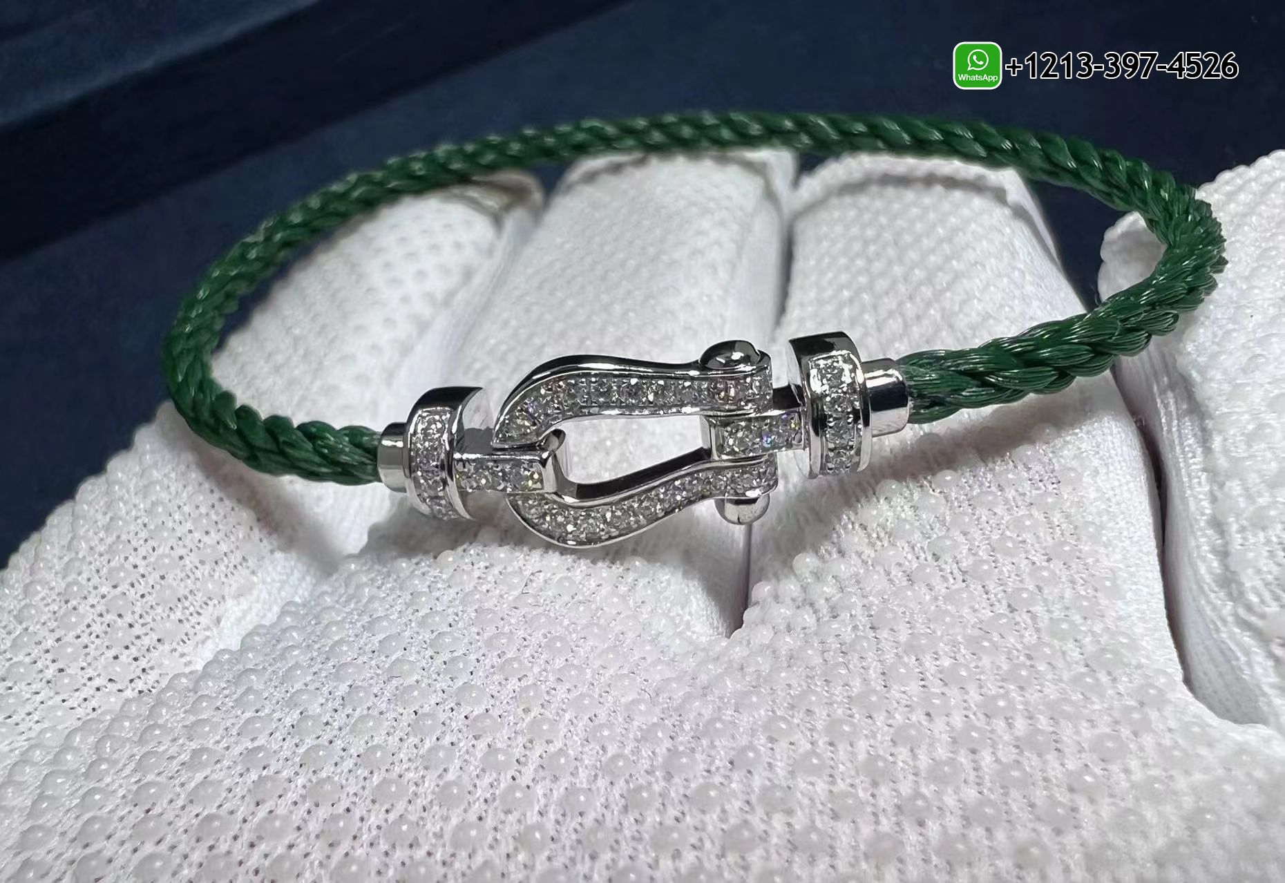 at0zfqbgahw Custom Made Best Sellers Quality 1:1 Copy Force 10 Bracelet 18k white gold and diamonds medium model Blue Cable - High Quality 18k Gold and Diamond Luxury Distinctive Collection Designer Jewelry Customized Factory Price - Image 4