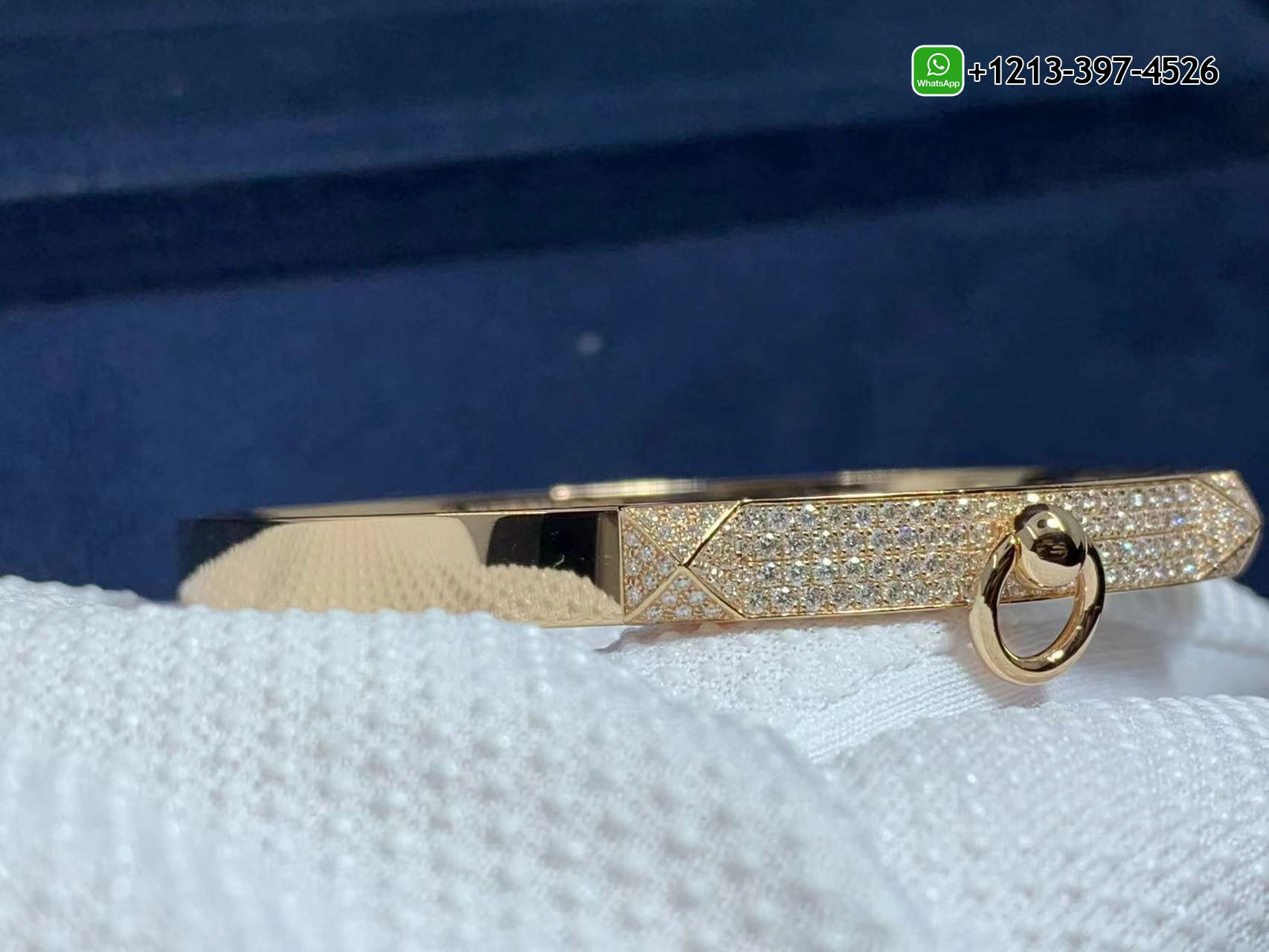 axs0ku4pjsm Custom Made Best Quality 1:1 Cheap Hermes 18k Rose Gold Collier de Chien CDC Diamond Bracelet - High Quality 18k Gold and Diamond Luxury Distinctive Collection Designer Jewelry Customized Factory Price - Image 3