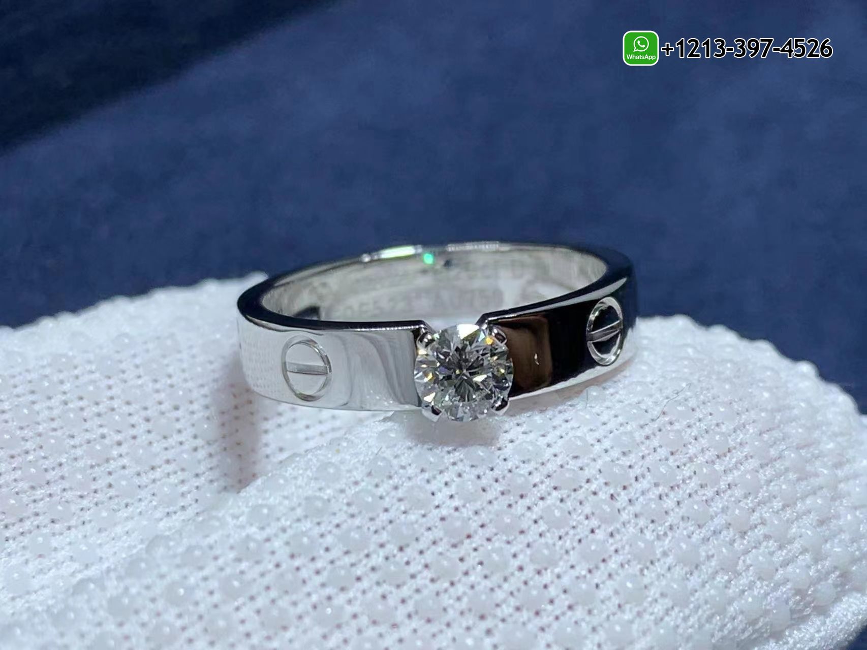 ay2d45ulpl3 Custom Made Best Quality 1:1 Copy Cartie Love Solitaire 18K White Gold Diamond Ring - High Quality 18k Gold and Diamond Luxury Distinctive Collection Designer Jewelry Customized Factory Price - Image 4