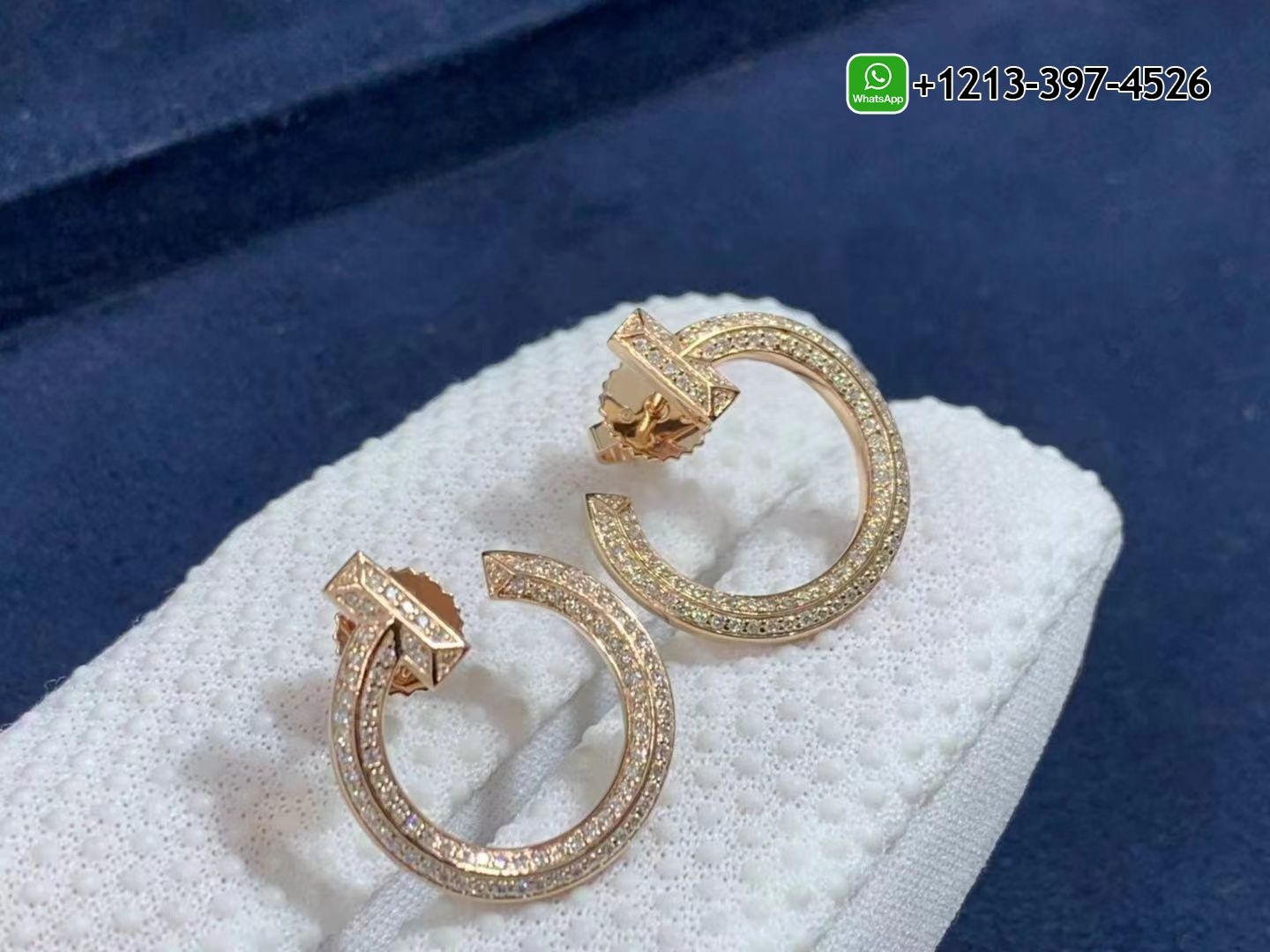 az1jeq4fjpz Custom Made Best Quality 1:1 Cheap Tiffany 18k Rose Gold Diamond T T1 Open Hoop Earrings - High Quality 18k Gold and Diamond Luxury Distinctive Collection Designer Jewelry Customized Factory Price - Image 4