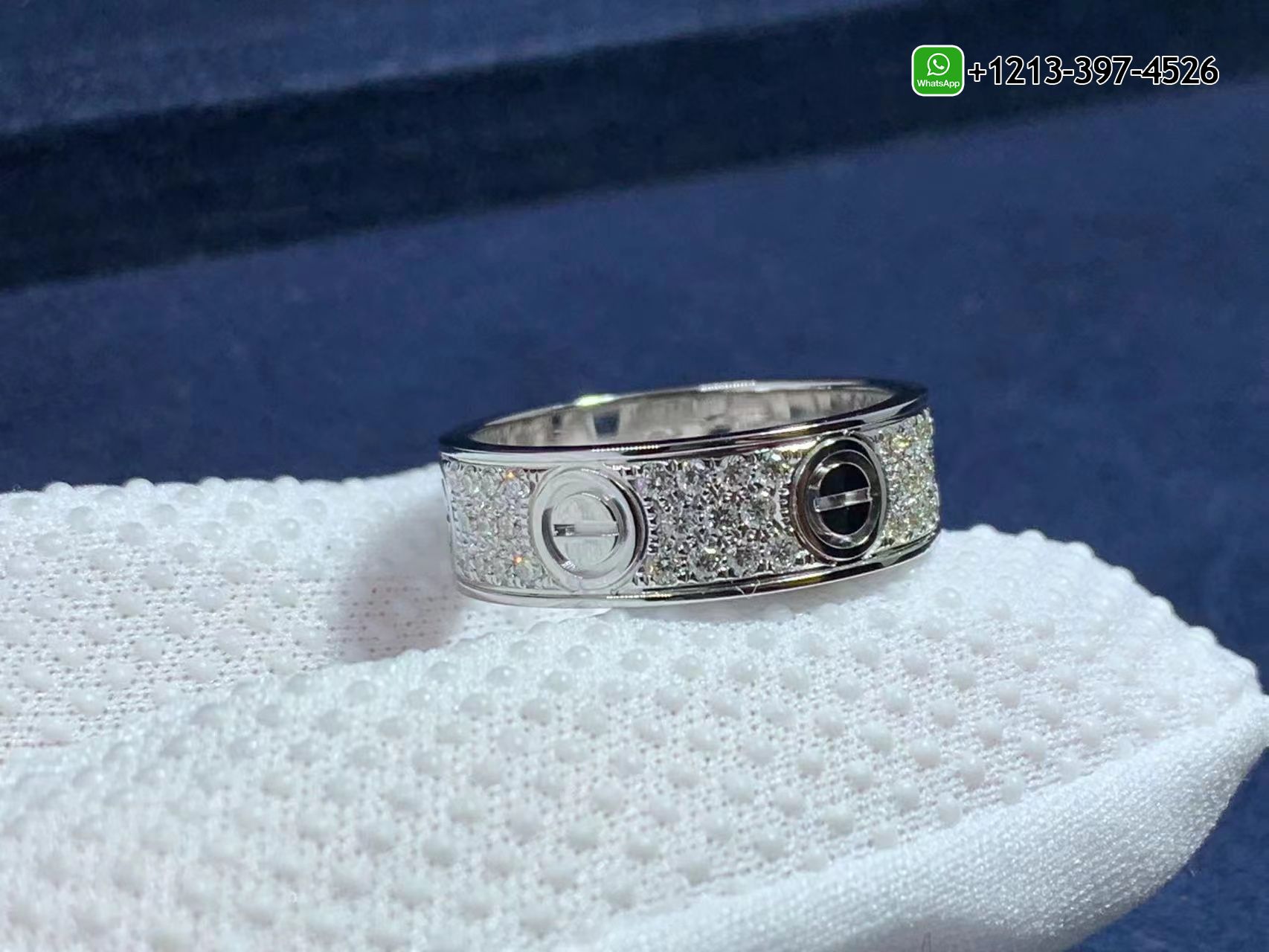 bbbrmempi1i Best Sellers 1:1 Quality Cheap Custom Made Custom Cartier Love 18K White Gold Full Diamond-Paved 6.5MM Band Ring - High Quality 18k Gold and Diamond Luxury Distinctive Collection Designer Jewelry Customized Factory Price - Image 4