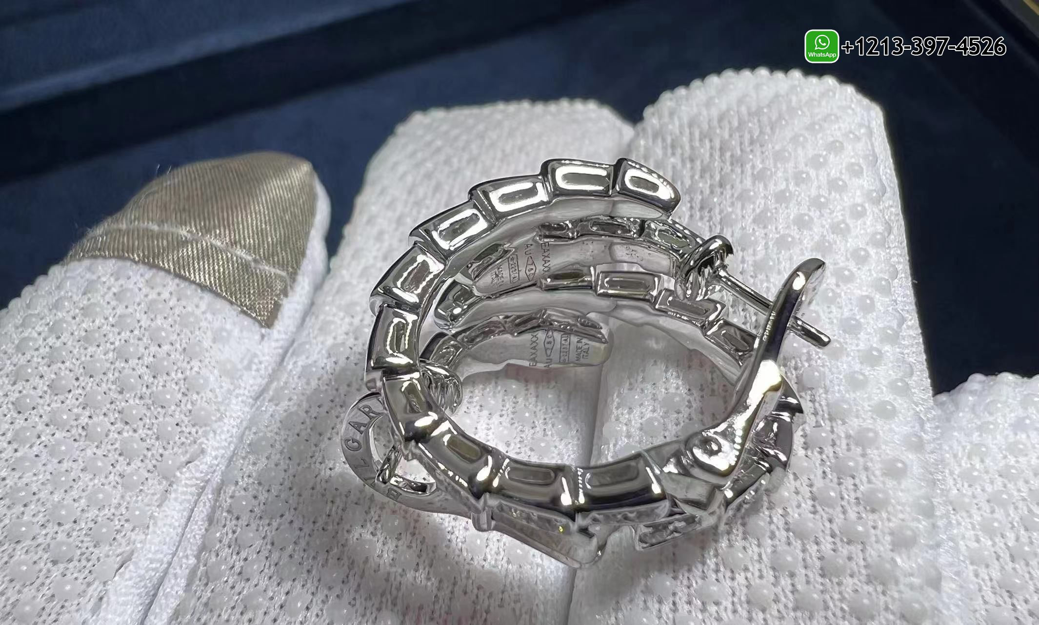 bl2zzeistlk Best Sellers 1:1 Quality Cheap Custom Made Bvlgari Serpenti Viper Full Pave Diamond 18k White Gold Hoop Earrings - High Quality 18k Gold and Diamond Luxury Distinctive Collection Designer Jewelry Customized Factory Price - Image 6