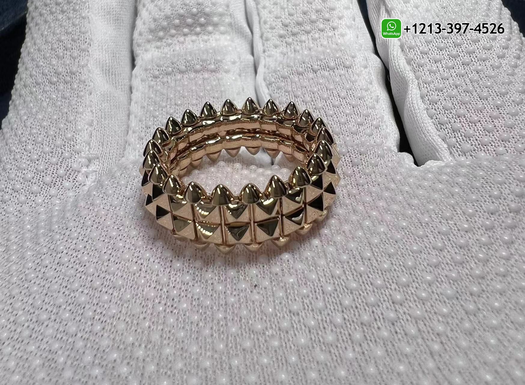 bmnhsxyt2v5 Custom Made Cartier Pure 18k Rose Gold 9.2mm Clash de Cartier Double-row Ring - High Quality 18k Gold and Diamond Luxury Distinctive Collection Designer Jewelry Customized Factory Price - Image 6
