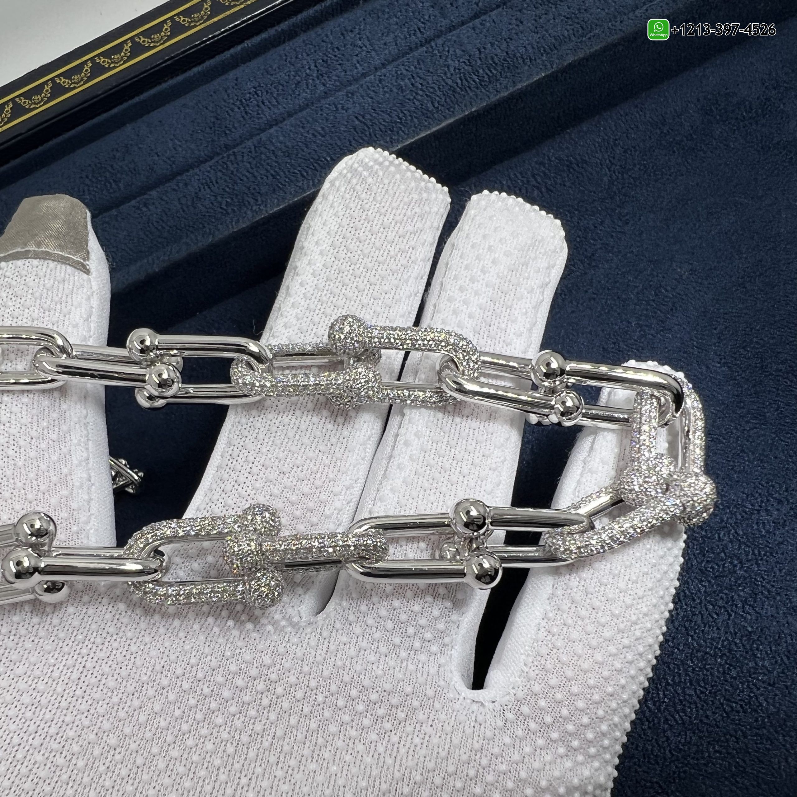 bnsgutyor4p Custom Made Best Sellers Quality 1:1 Tiffany City HardWear 18k White Gold Pavé Diamonds Graduated Link Necklace - High Quality 18k Gold and Diamond Luxury Distinctive Collection Designer Jewelry Customized Factory Price - Image 2