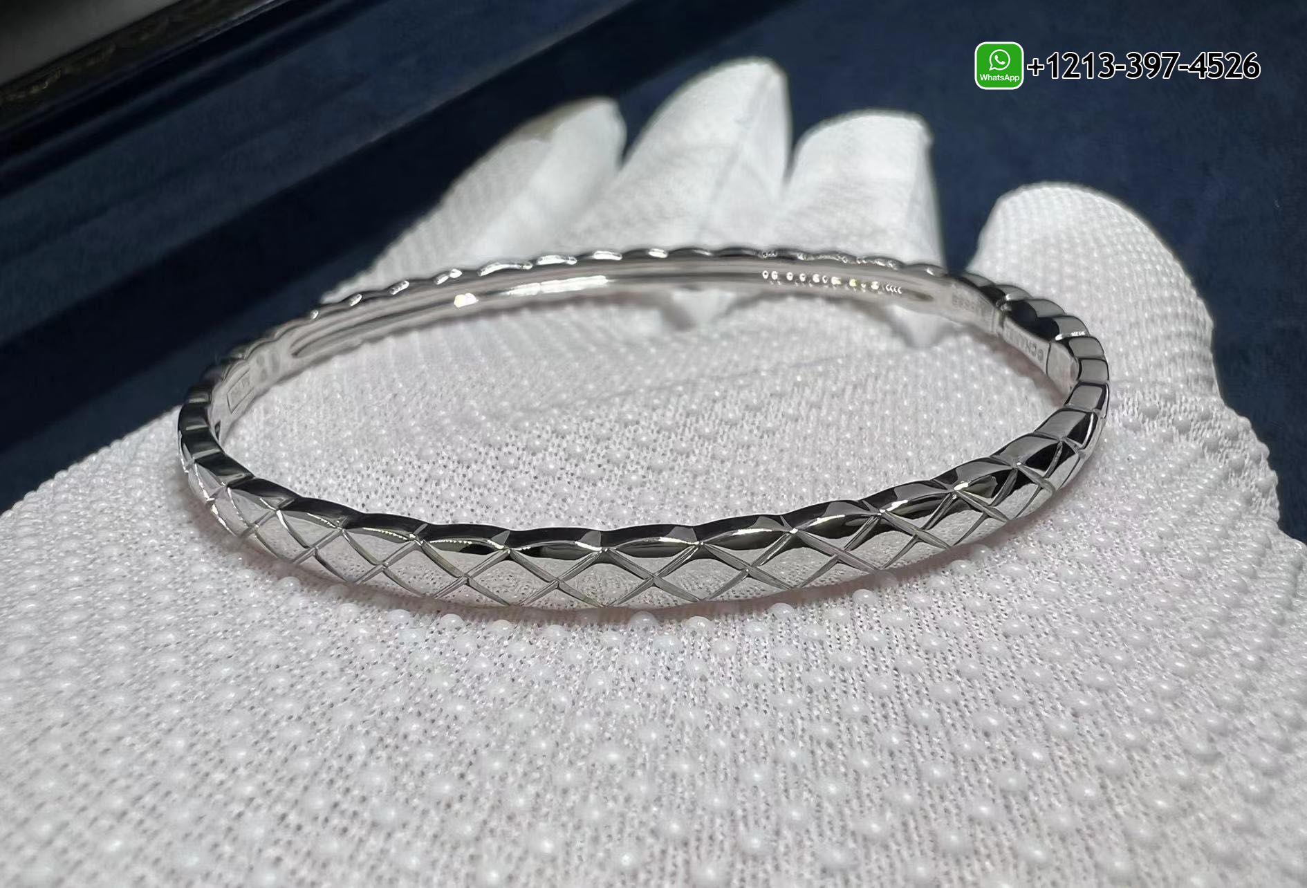 botkrccyzu2 Custom Made 1:1 High Quality Chanel 18K White Gold 0.32cttw Diamond Coco Crush Mini Bangle - High Quality 18k Gold and Diamond Luxury Distinctive Collection Designer Jewelry Customized Factory Price - Image 6