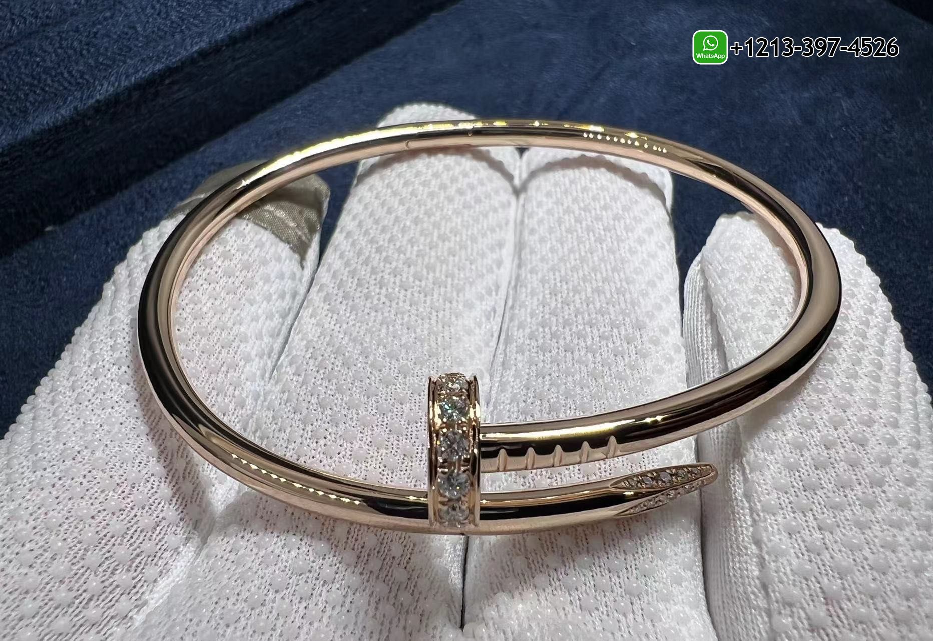 btug5gckcgt Custom Made 1:1 Quality Cartier 18k Rose Gold And Diamond Juste Un Clou Nail Bracelet - High Quality 18k Gold and Diamond Luxury Distinctive Collection Designer Jewelry Customized Factory Price - Image 2