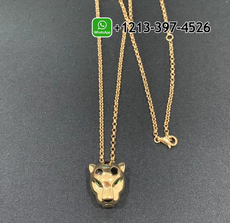 bxuodxtoubu Custom Made Best Quality 1:1 Panthère de Cartier 18K Yellow Gold Tsavorite Garnets Necklace - High Quality 18k Gold and Diamond Luxury Distinctive Collection Designer Jewelry Customized Factory Price - Image 6