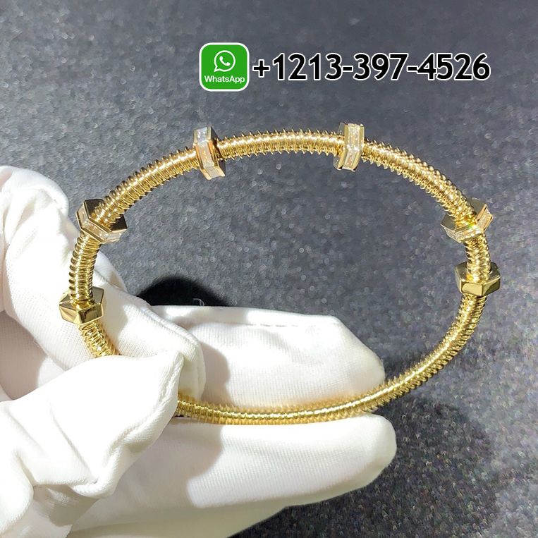 Best Sellers 1:1 Quality Cheap Cartier 18k Yellow Gold Ecrou De Cartier Diamond Bracelet - High Quality 18k Gold and Diamond Luxury Distinctive Collection Designer Jewelry Customized Factory Price Bzogcgfygjb