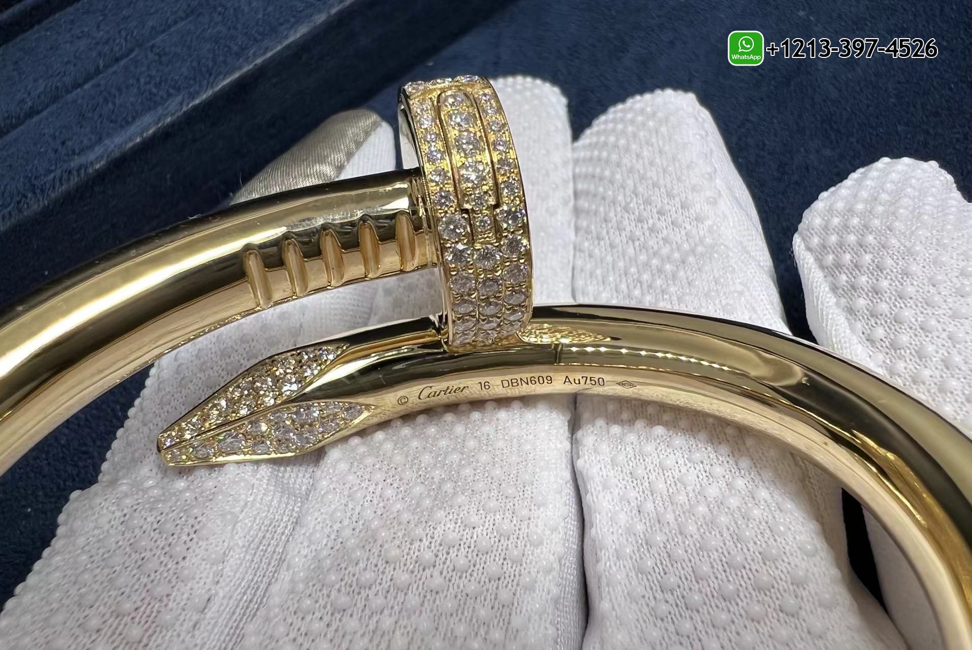 c00yqsntzlz Custom Made 1:1 High Quality Replica Cartier 18k Yellow Gold Diamond Large Model Juste un Clou XL Nail Bracelet - High Quality 18k Gold and Diamond Luxury Distinctive Collection Designer Jewelry Customized Factory Price - Image 4