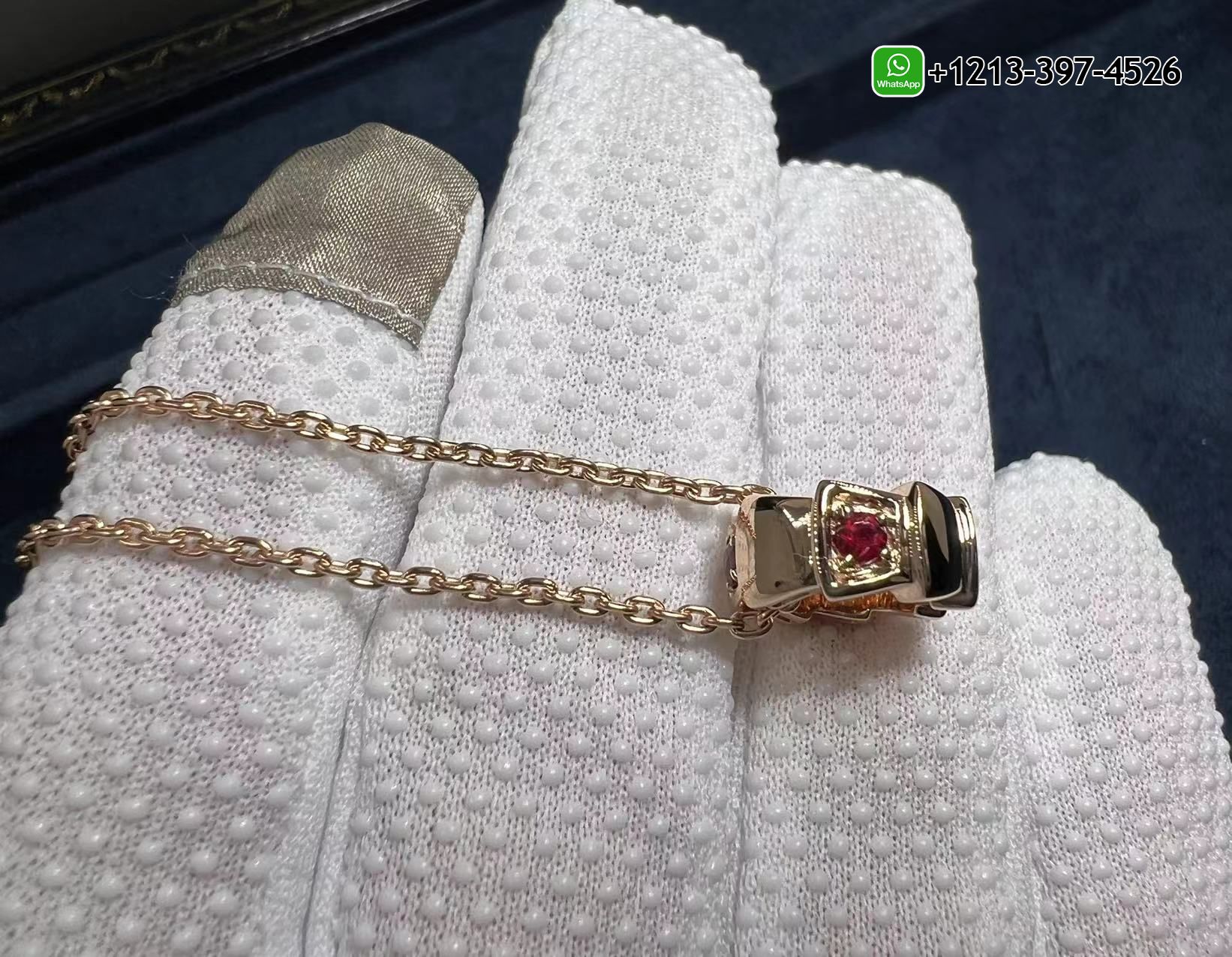 c2do4enmyfm Custom Made Bvlgari Serpenti Necklace Set With Carnelian Elements And Demi Pavé Ruby - High Quality 18k Gold and Diamond Luxury Distinctive Collection Designer Jewelry Customized Factory Price - Image 6