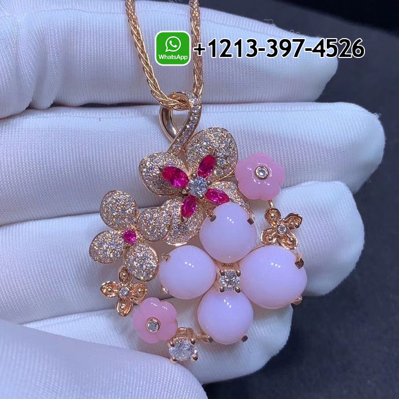 c5qo5nyfwjv Custom Made Best Sellers Quality 1:1 Chaumet Hydrangea 18K Rose Gold Pink Dawn Pendant Necklace - High Quality 18k Gold and Diamond Luxury Distinctive Collection Designer Jewelry Customized Factory Price