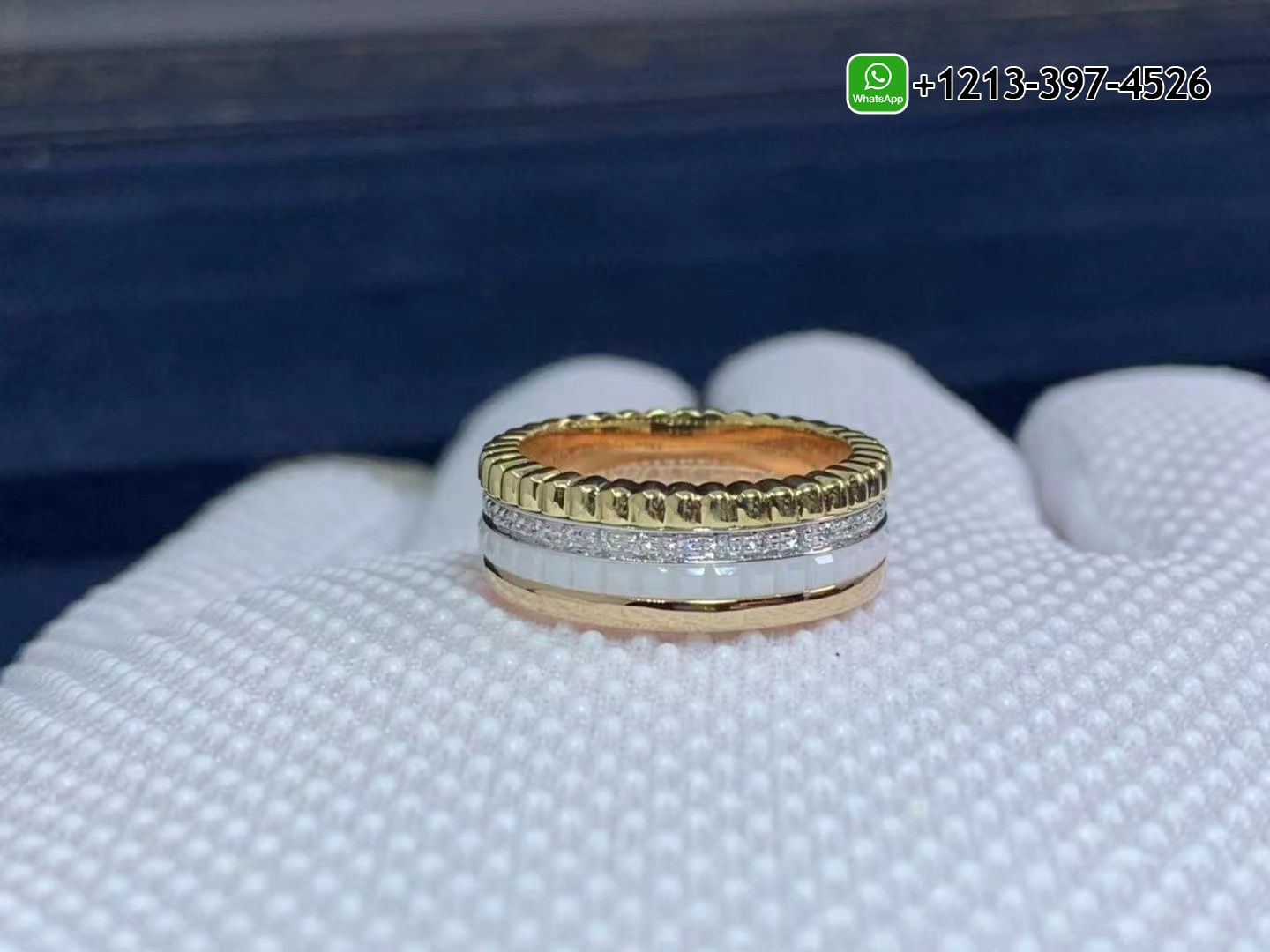 cfcbwyhqpox Custom Made Best Quality 1:1 Cheap Boucheron Quatre Classique 18K Gold Small Ring - High Quality 18k Gold and Diamond Luxury Distinctive Collection Designer Jewelry Customized Factory Price - Image 5