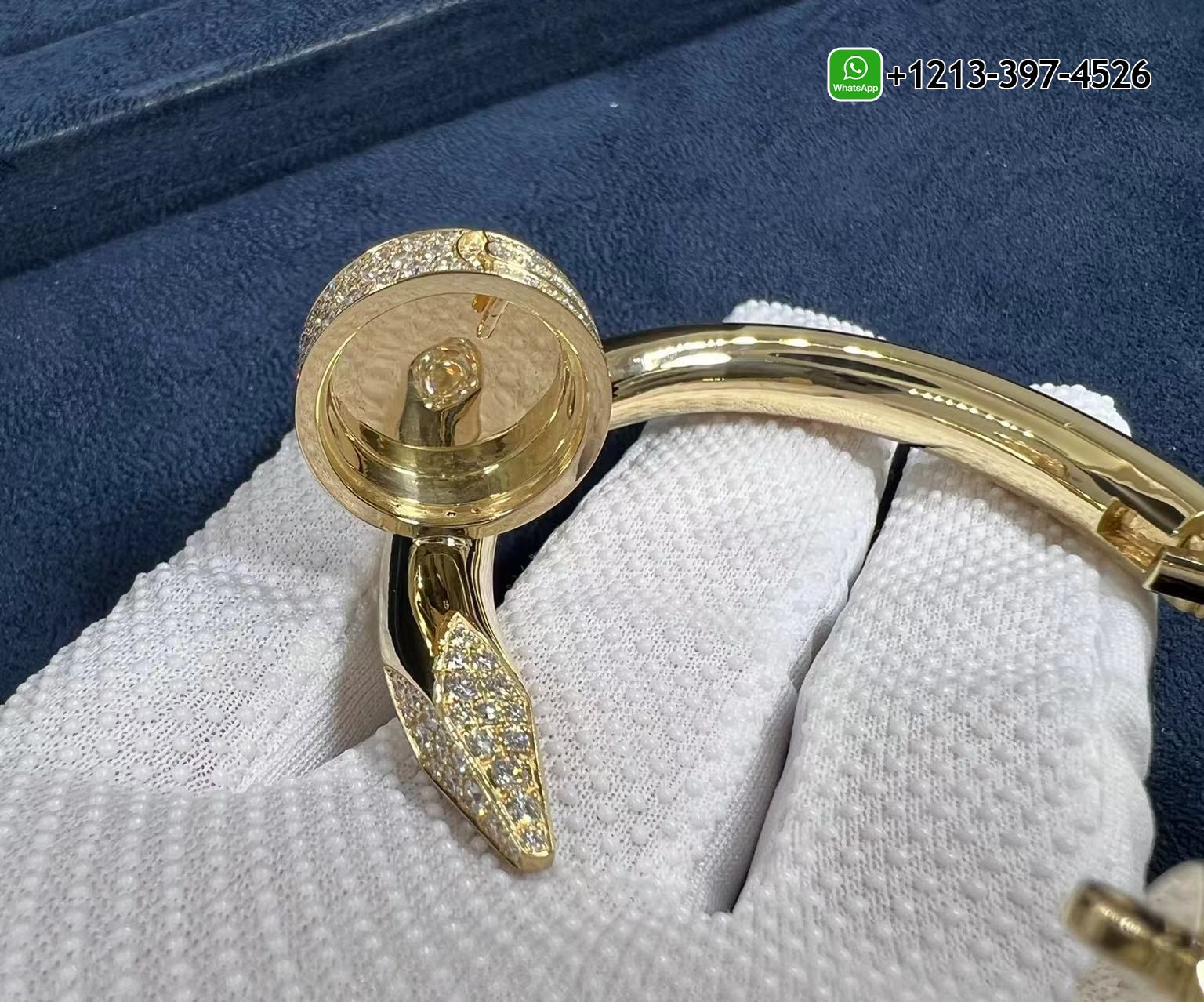 ciikvisd0py Custom Made 1:1 High Quality Replica Cartier 18k Yellow Gold Diamond Large Model Juste un Clou XL Nail Bracelet - High Quality 18k Gold and Diamond Luxury Distinctive Collection Designer Jewelry Customized Factory Price - Image 10