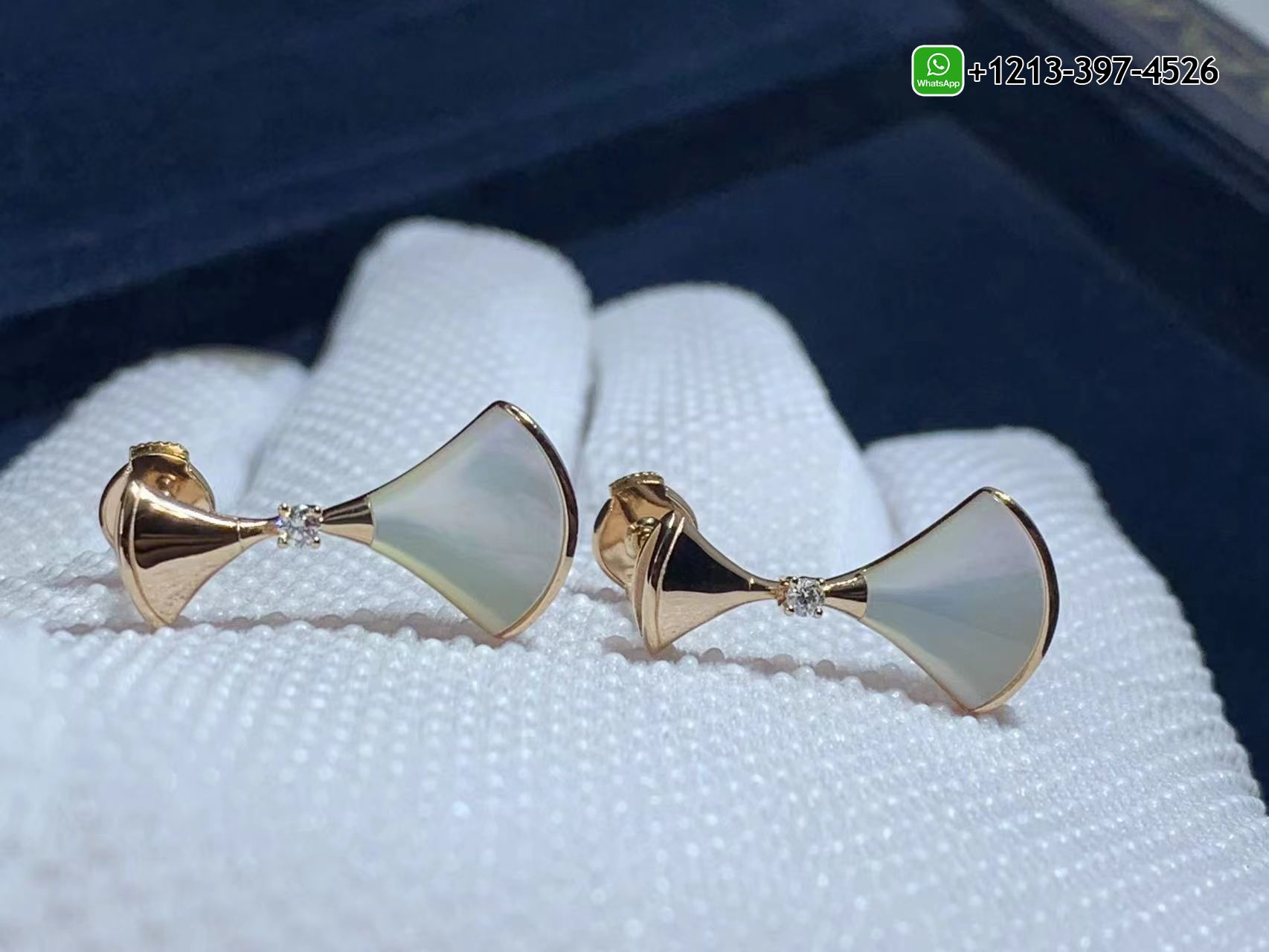 ckrbljpqail Best Sellers 1:1 Quality Cheap Custom Made Bvlgari Divas’ Dream 18K Rose Gold Set With Mother-Of-Pearl Elements Diamonds Earrings - High Quality 18k Gold and Diamond Luxury Distinctive Collection Designer Jewelry Customized Factory Price - Image 4