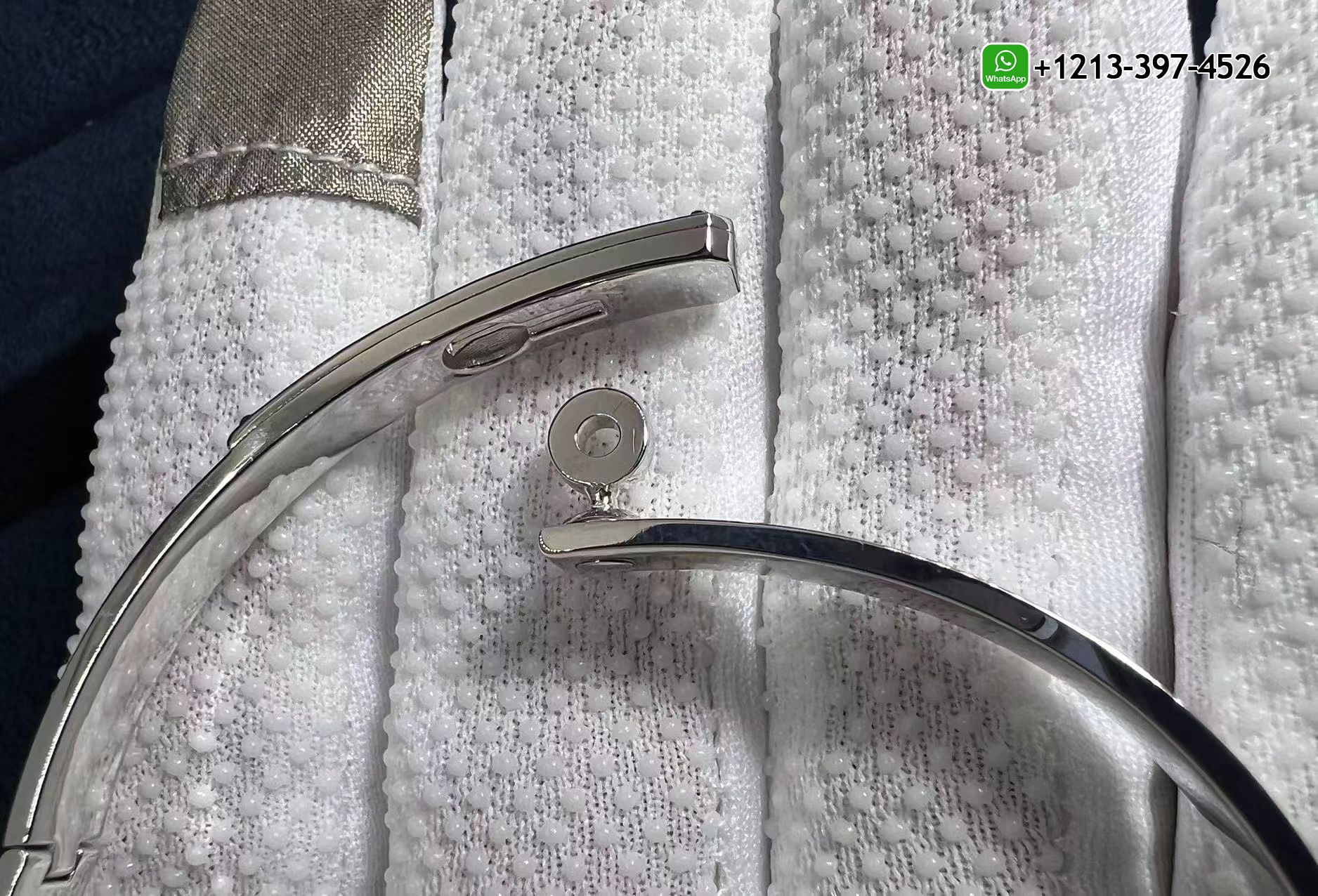 Custom Made Best Sellers Quality 1:1 Copy Hermes Kelly Diamond 18k White Gold Small Model Bangle Bracelet - High Quality 18k Gold and Diamond Luxury Distinctive Collection Designer Jewelry Customized Factory Price