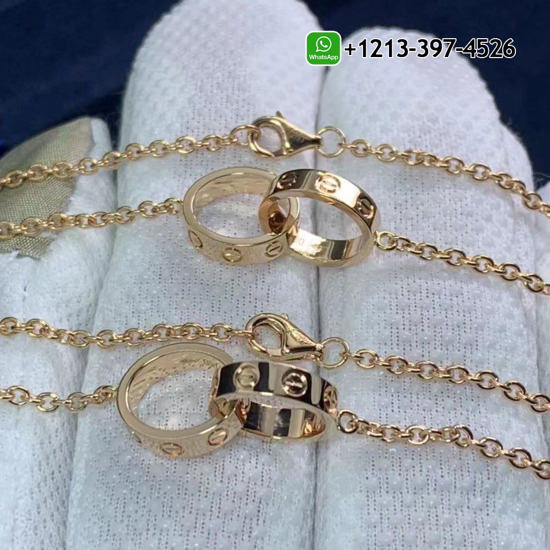 Custom Made Best Quality 1:1 Cartier 18k Rose Gold Love 2 Hoops Gold Chain Bracelet - High Quality 18k Gold and Diamond Luxury Distinctive Collection Designer Jewelry Customized Factory Price