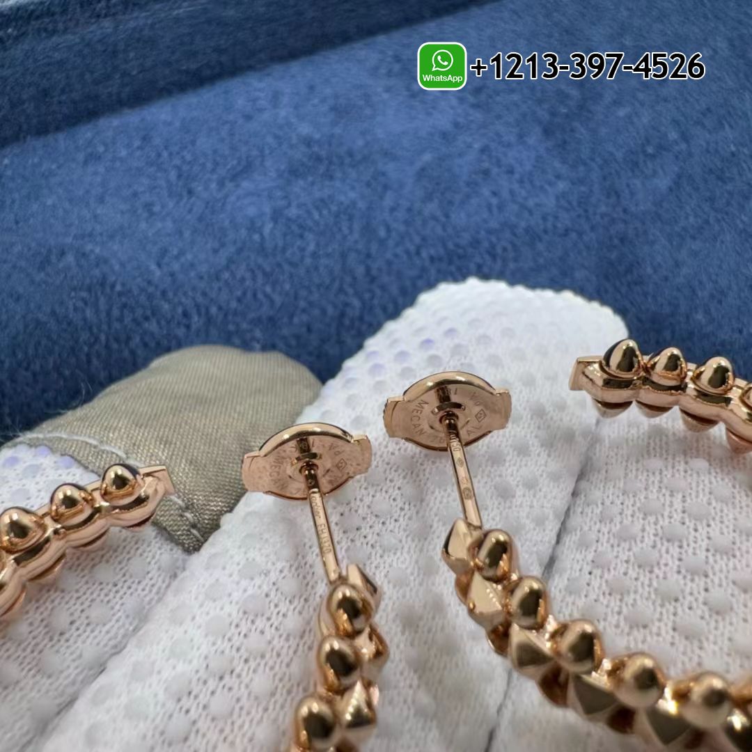 cqtuw40hpjt Best Sellers 1:1 Quality Cheap Custom Made Cartier Solid 18k Rose Gold Small Clash de Cartier Hoop Earrings Replica - High Quality 18k Gold and Diamond Luxury Distinctive Collection Designer Jewelry Customized Factory Price - Image 3