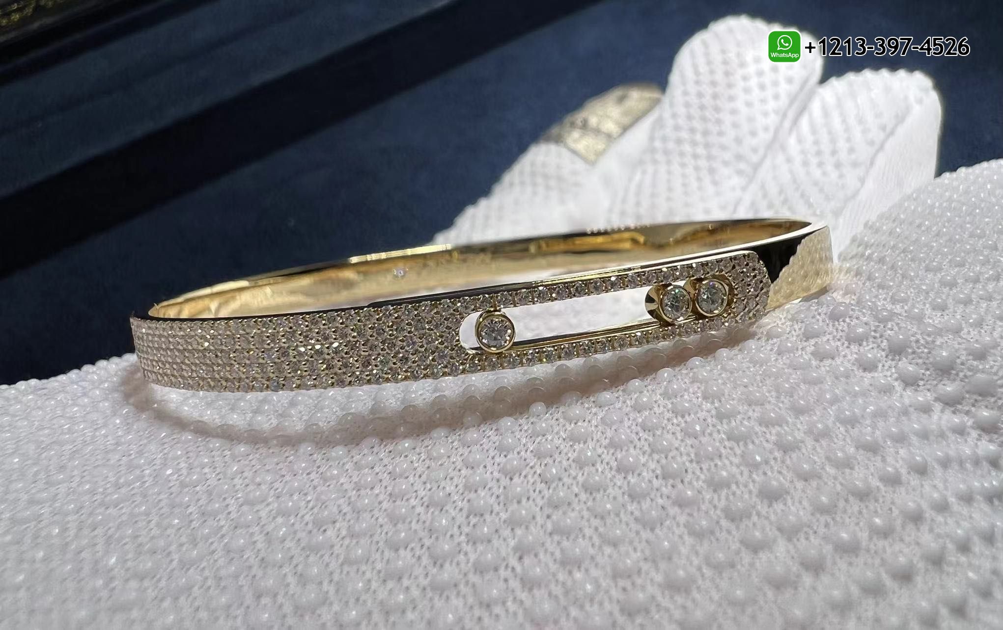cr42d3vv2t1 Custom Made Messika Move Noa Pavé 0.95ct Diamond 18k Yellow Gold Bracelet - High Quality 18k Gold and Diamond Luxury Distinctive Collection Designer Jewelry Customized Factory Price - Image 4