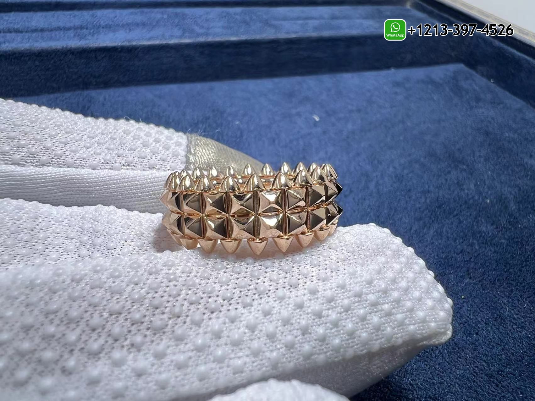 crg35yb4s1z Custom Made Cartier Pure 18k Rose Gold 9.2mm Clash de Cartier Double-row Ring - High Quality 18k Gold and Diamond Luxury Distinctive Collection Designer Jewelry Customized Factory Price - Image 7