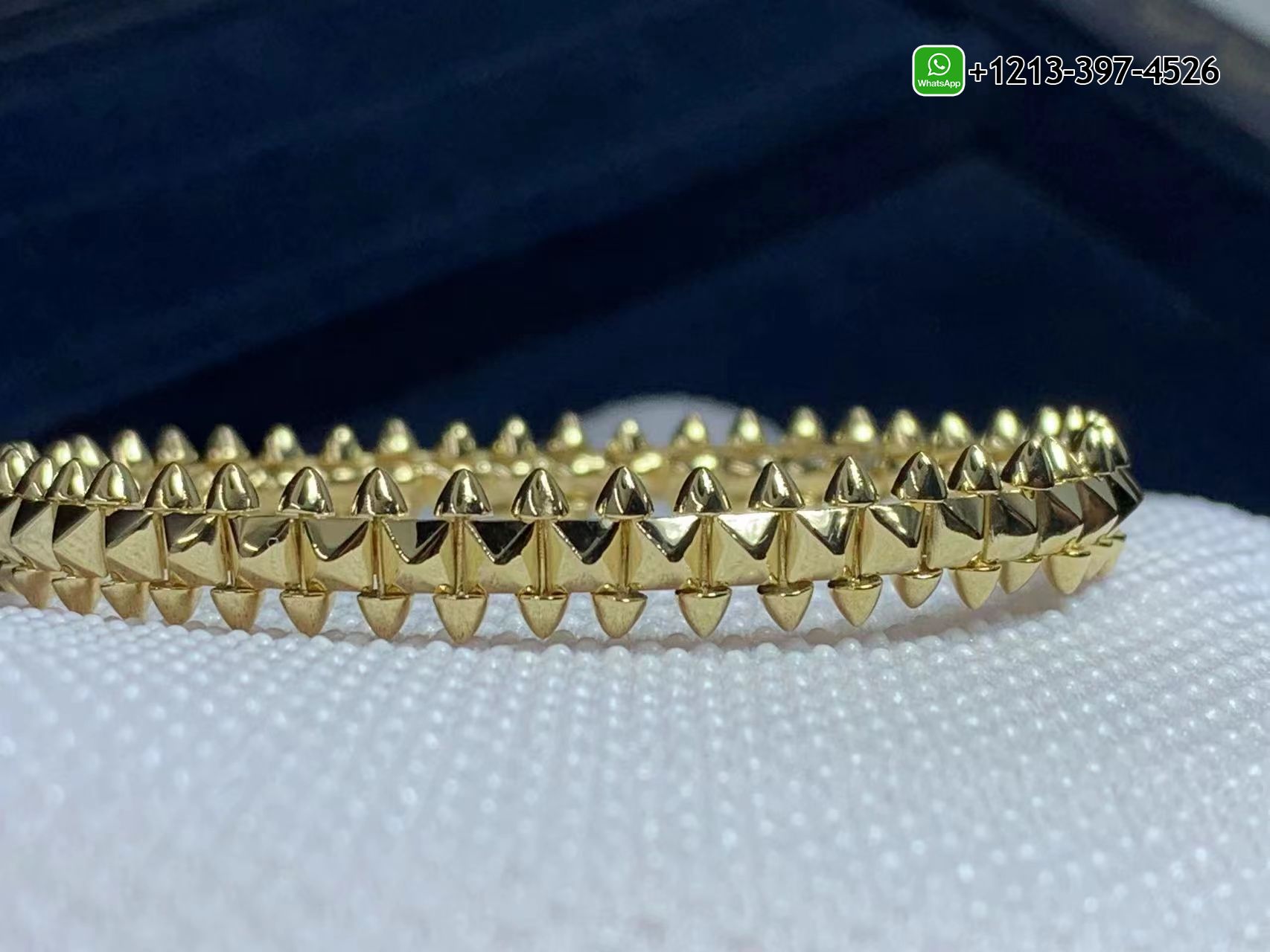 cuubkrvhizl Custom Made Best Quality 1:1 Cheap Custom Cartier Clash De Cartier Solid 18K Yellow Gold Medium Model Bracelet - High Quality 18k Gold and Diamond Luxury Distinctive Collection Designer Jewelry Customized Factory Price - Image 7