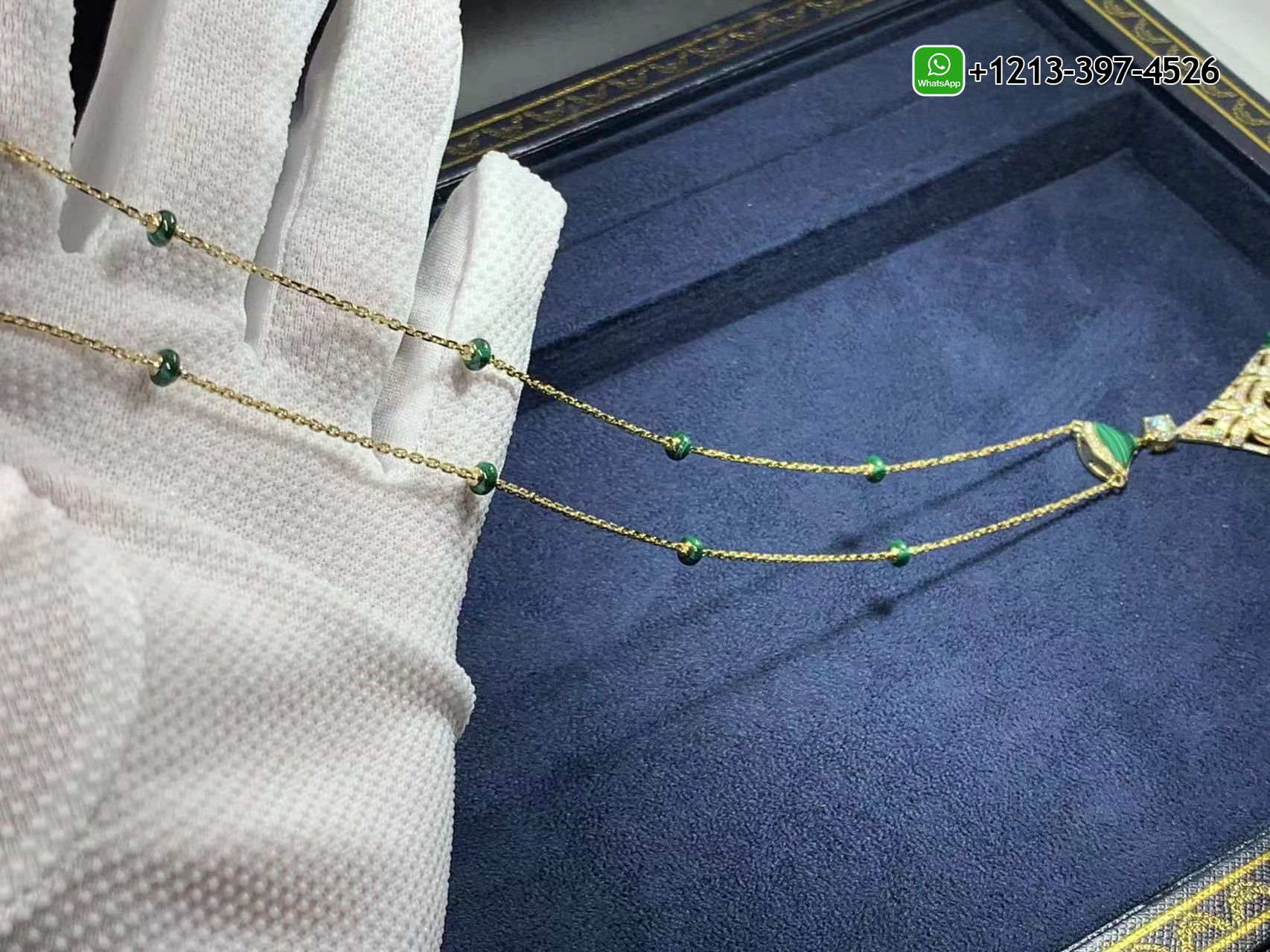 cvxcjp5df1i Best Sellers 1:1 Quality Cheap Custom Made Bulgari Divas’ Dream 18K Yellow Gold Malachite and Diamonds Large Pendant Necklace - High Quality 18k Gold and Diamond Luxury Distinctive Collection Designer Jewelry Customized Factory Price - Image 13