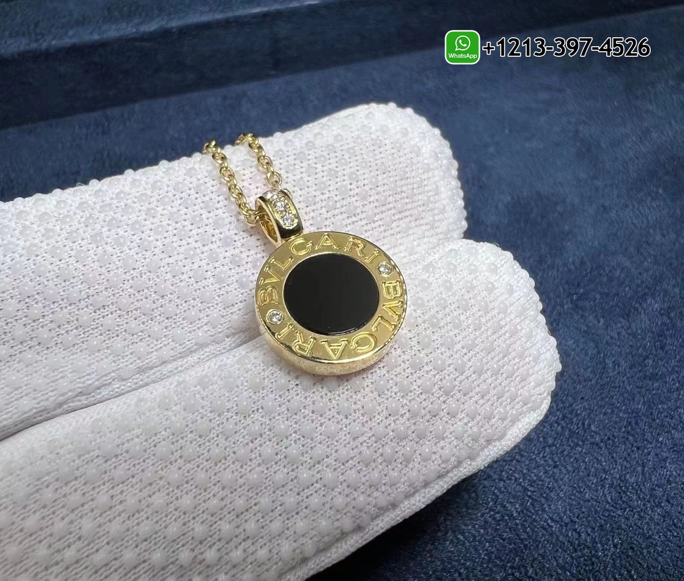 d0ietmmlhpz Best Sellers 1:1 Quality Cheap Custom Made BVLGARI 18 kt rose gold chain and 18 kt yellow gold pendant set with mother-of-pearl, onyx and pavé diamonds - High Quality 18k Gold and Diamond Luxury Distinctive Collection Designer Jewelry Customized Factory Price - Image 2