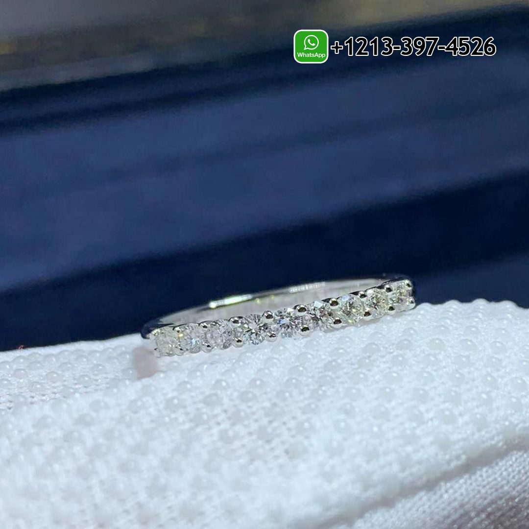 Custom Made Best Quality 1:1 Cheap Tiffany & Co. FOREVER Half Circle Diamond Band 18K White Gold Ring - High Quality 18k Gold and Diamond Luxury Distinctive Collection Designer Jewelry Customized Factory Price D1rwwps1kir