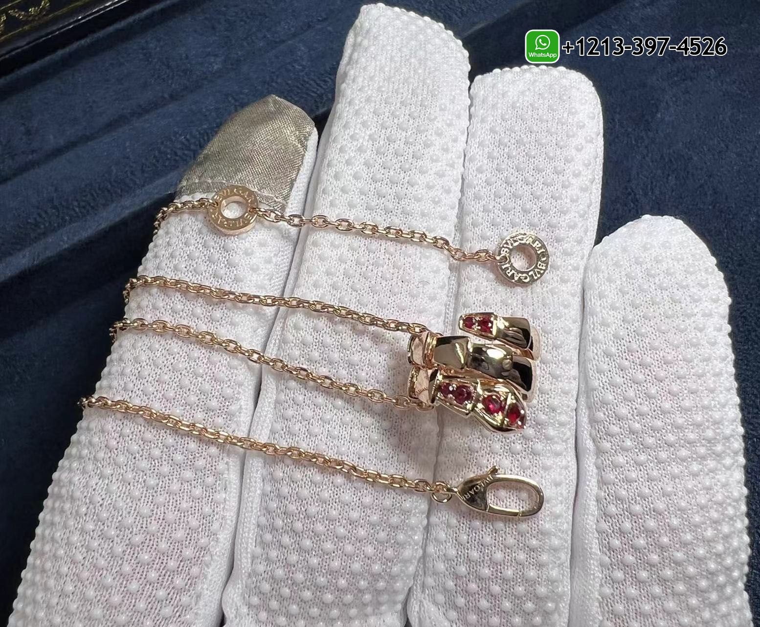 d1tgho5vxmi Custom Bulgari Serpenti Viper Pendant Necklace In 18 Kt Rose Gold, Set With Pavé Ruby on the Head and Tail - High Quality 18k Gold and Diamond Luxury Distinctive Collection Designer Jewelry Customized Factory Price - Image 3