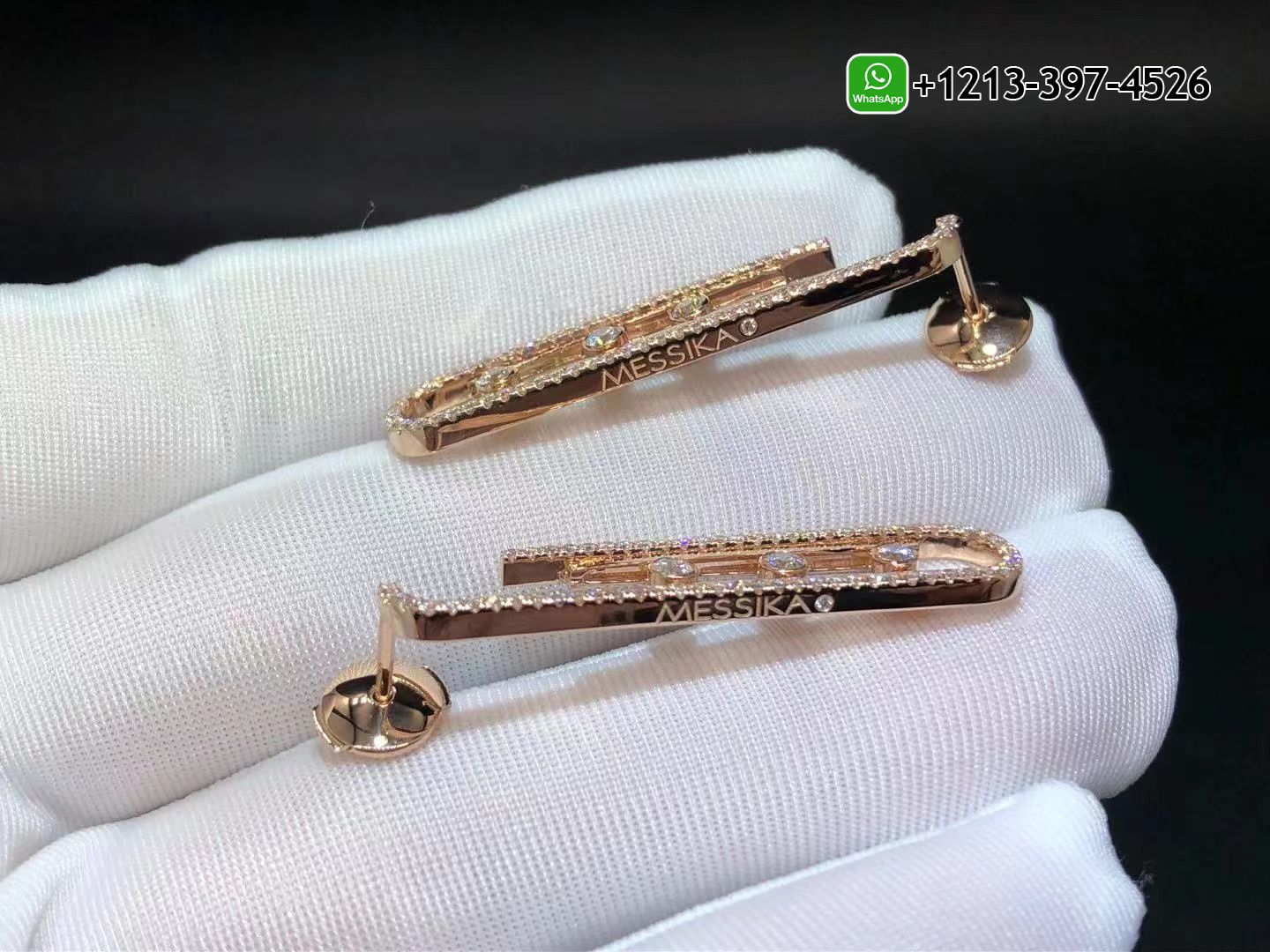 d4b1ryatm5i Best Sellers 1:1 Quality Cheap Custom Made Messika Boucles d’oreilles Move 10th PM Pink Gold Diamond Earrings - High Quality 18k Gold and Diamond Luxury Distinctive Collection Designer Jewelry Customized Factory Price - Image 3