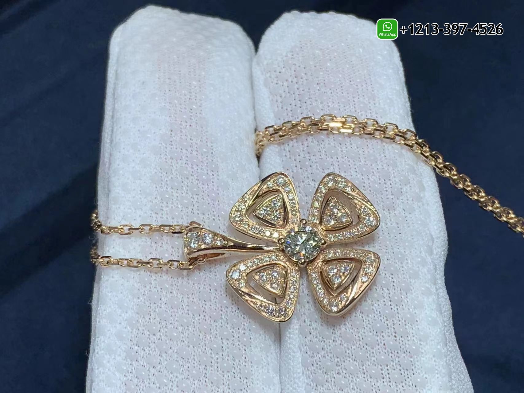 dqiwmbfu2kx Best Sellers 1:1 Quality Cheap Custom Made Bvlgari Fiorever 18k Rose Gold Central Diamond Pendant Necklace - High Quality 18k Gold and Diamond Luxury Distinctive Collection Designer Jewelry Customized Factory Price - Image 4