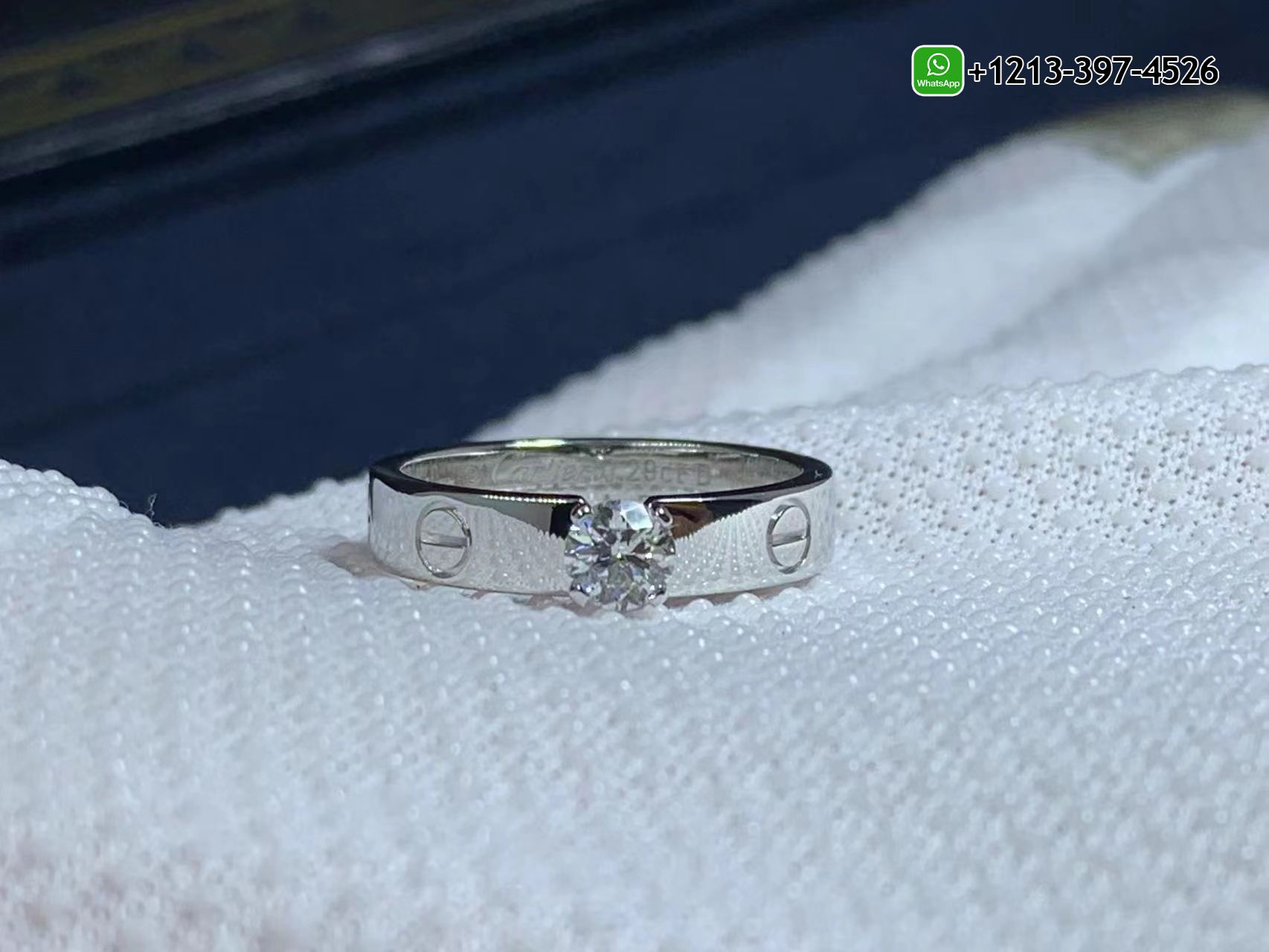 ds3n5f4xvcy Custom Made Best Quality 1:1 Copy Cartie Love Solitaire 18K White Gold Diamond Ring - High Quality 18k Gold and Diamond Luxury Distinctive Collection Designer Jewelry Customized Factory Price - Image 7