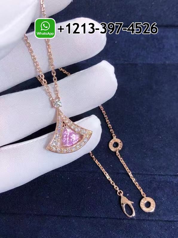 dw5nhsw1iee Bulgari Divas’ Dream 18K Rose Gold Set Pink Tourmaline and Diamonds Necklace - High Quality 18k Gold and Diamond Luxury Distinctive Collection Designer Jewelry Customized Factory Price - Image 7