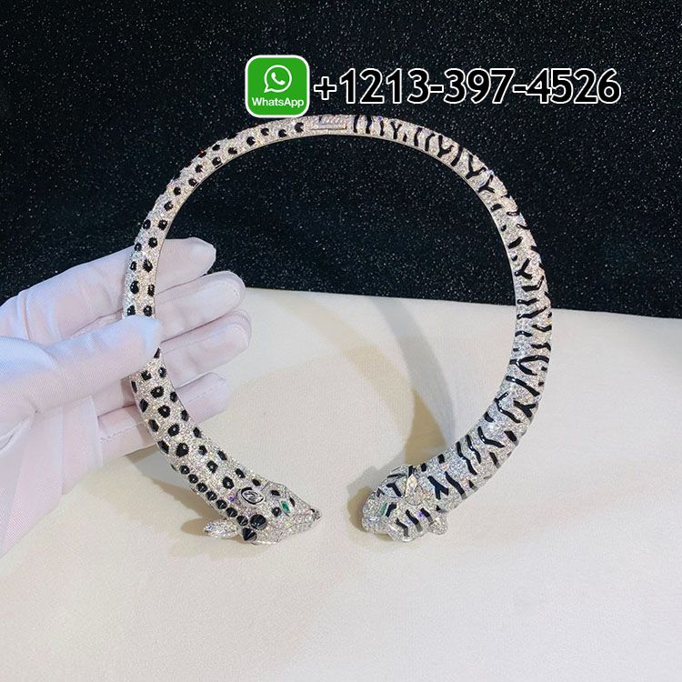 dzo25a0ysqp Best Quality Cartier 18K White Gold Pave Diamonds Onyx Indomptables de Cartier Tiger and Giraffe High Jewelry Necklace - High Quality 18k Gold and Diamond Luxury Distinctive Collection Designer Jewelry Customized Factory Price - Image 9