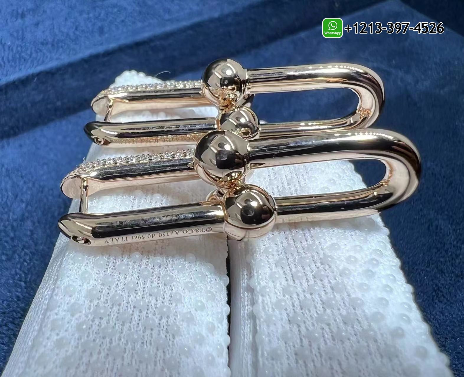 Best Sellers 1:1 Quality Cheap Custom Made Tiffany City HardWear 18k Rose Gold Pavé Diamond Large Link Dangle Earrings - High Quality 18k Gold and Diamond Luxury Distinctive Collection Designer Jewelry Customized Factory Price
