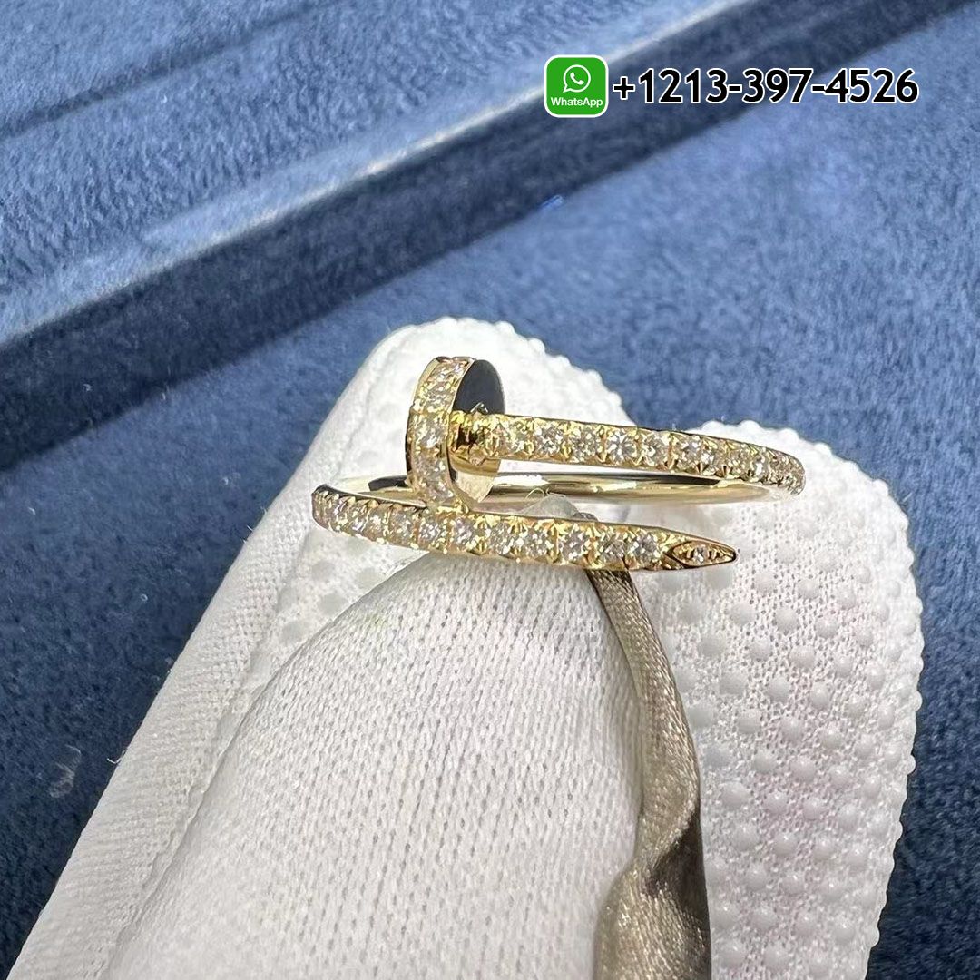 e24a0wnqeva 1:1 High Quality Cartier 18K Yellow Gold Pave Diamond Juste Un Clou Small Model Nail Ring - High Quality 18k Gold and Diamond Luxury Distinctive Collection Designer Jewelry Customized Factory Price