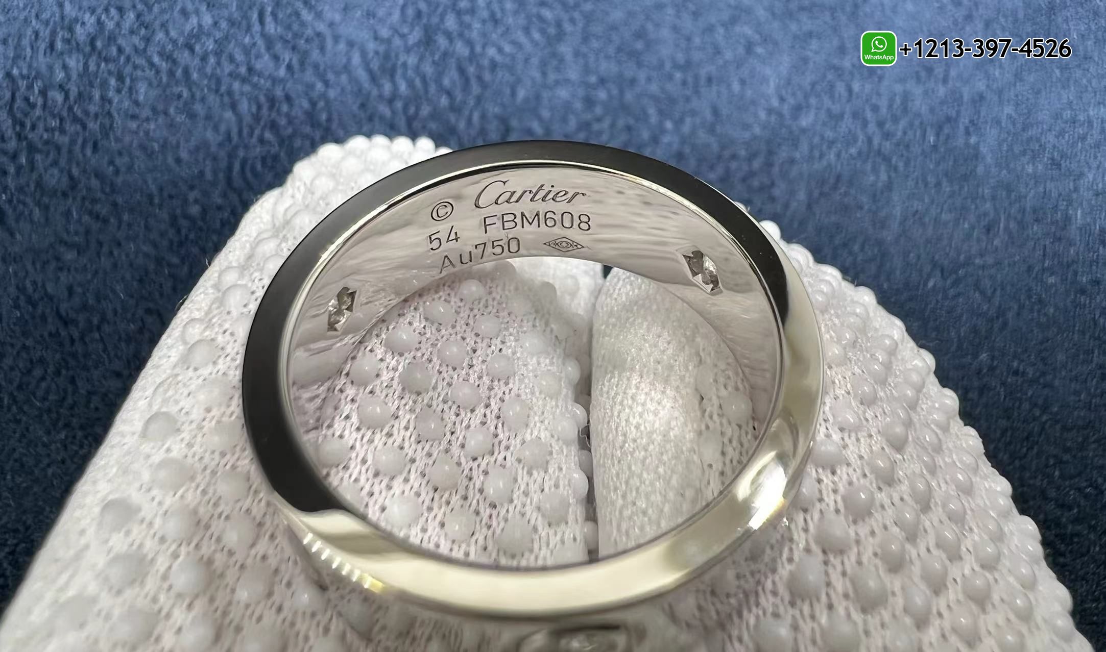 eb0wy4uuqd2 Best Quality Cheap Cartier 18k White Gold 5.5mm Band 3 Diamond Love Ring Replica - High Quality 18k Gold and Diamond Luxury Distinctive Collection Designer Jewelry Customized Factory Price - Image 3