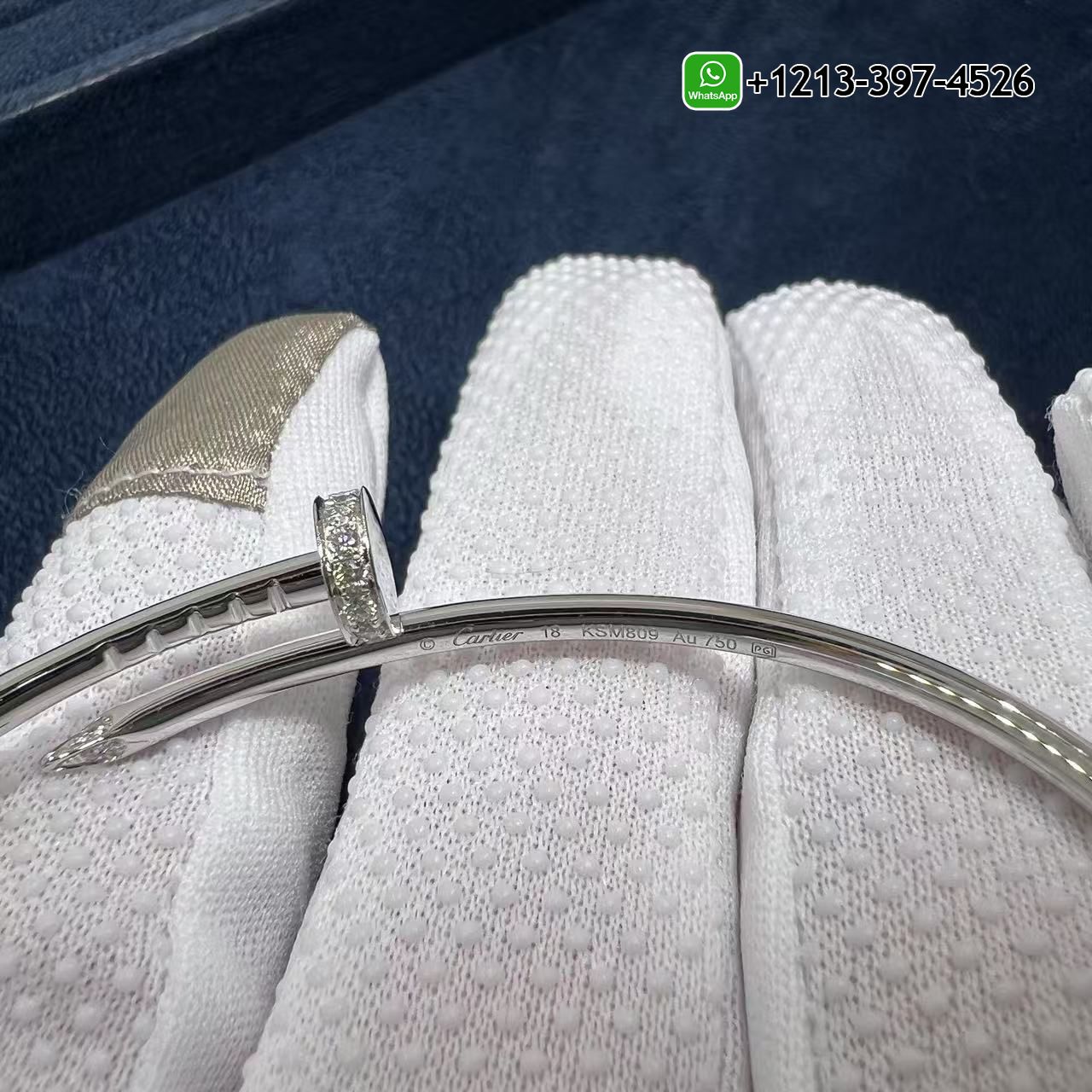 ebphwur0r2w Custom Cartier Juste Un Clou Diamonds 18k White Gold Small Model Nail Bracelet - High Quality 18k Gold and Diamond Luxury Distinctive Collection Designer Jewelry Customized Factory Price - Image 4