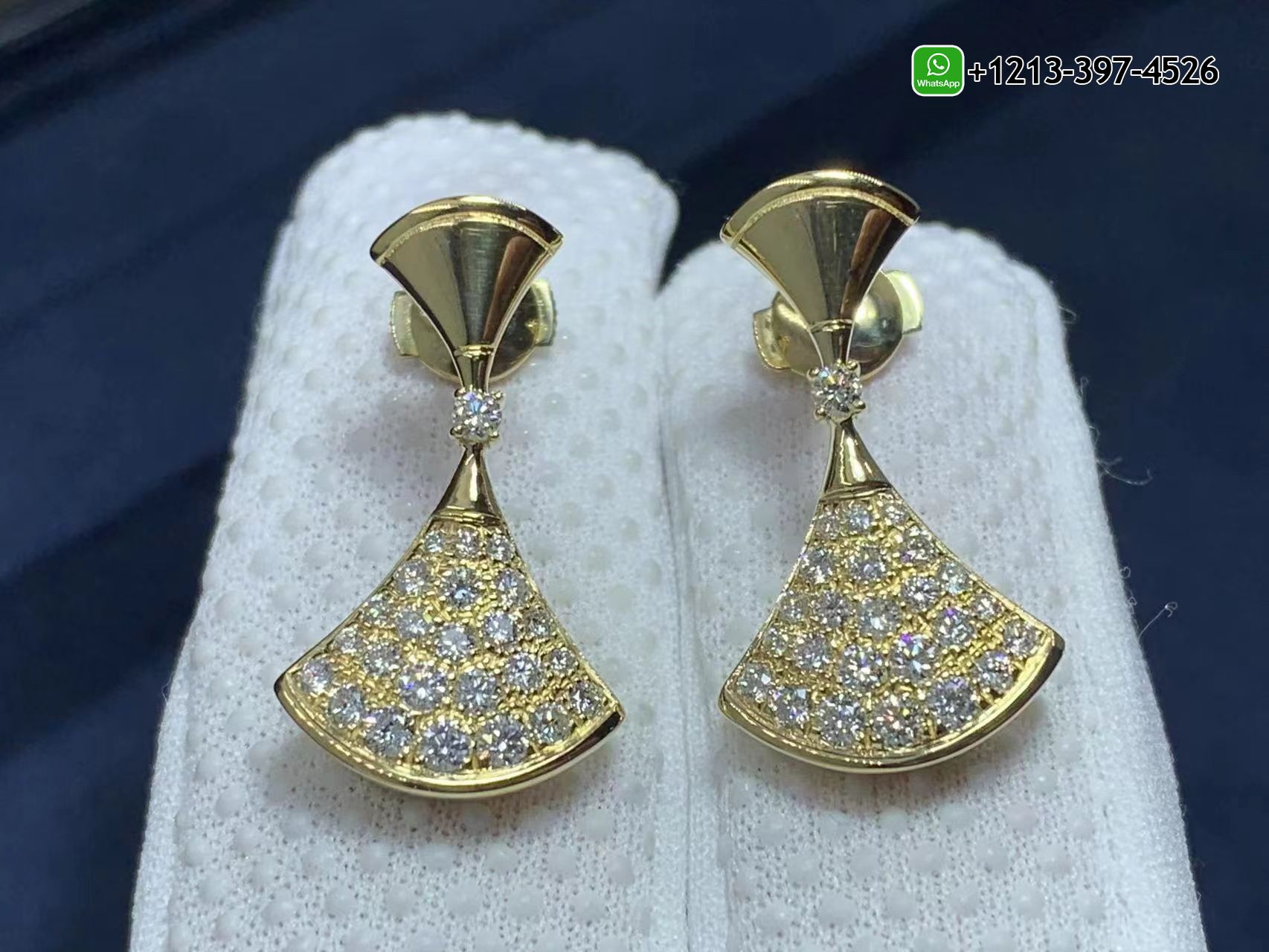 ecd1uk2wodl Best Sellers 1:1 Quality Cheap Custom Made Bvlgari Divas’ Dream 18K Yellow Gold Pavé Diamonds Earrings - High Quality 18k Gold and Diamond Luxury Distinctive Collection Designer Jewelry Customized Factory Price - Image 4