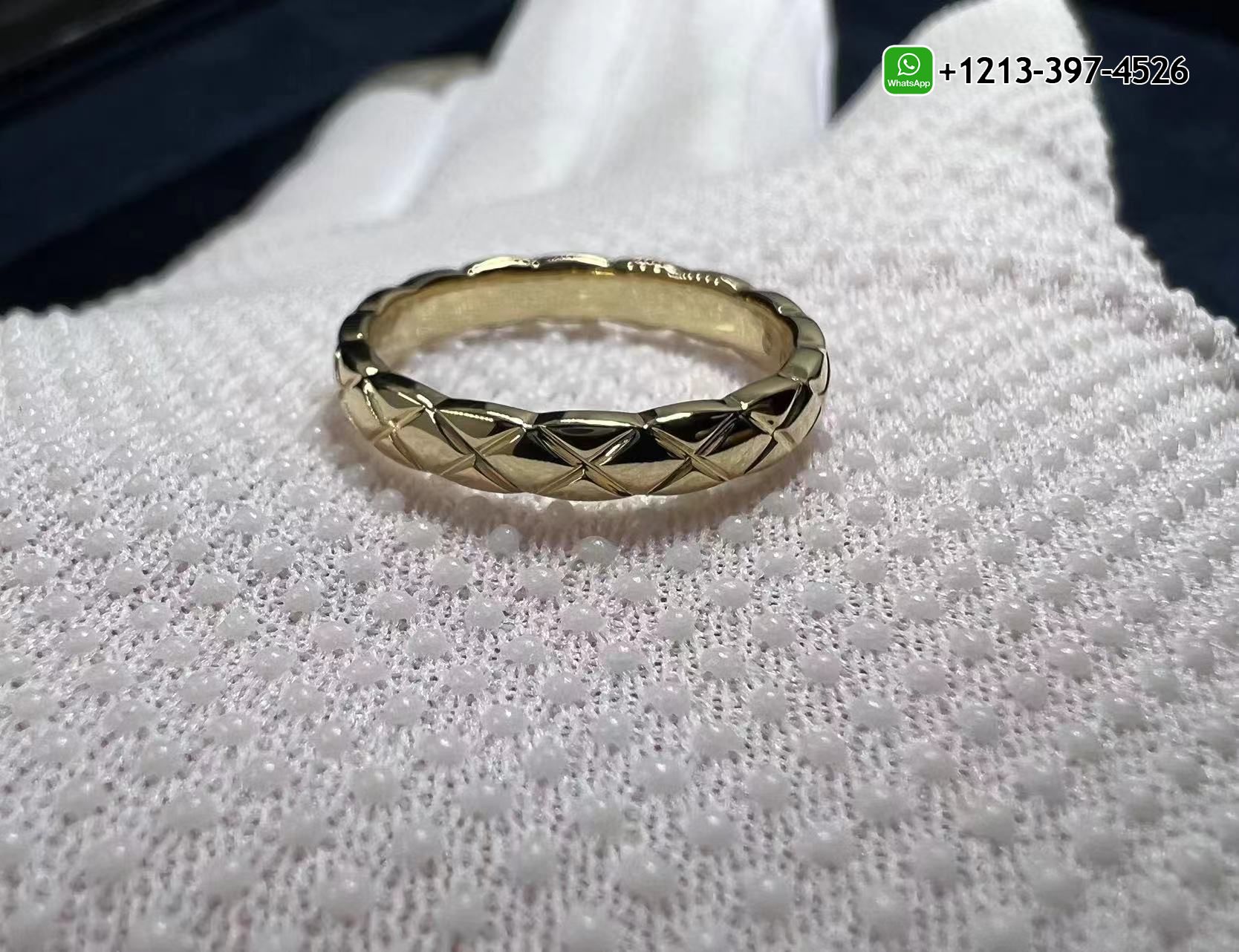 ef45ll0sccs Custom Made Best Sellers Quality 1:1 Copy Chanel Coco Crush Ring Quilted Motif, Mini Version, 18k Yellow Gold - High Quality 18k Gold and Diamond Luxury Distinctive Collection Designer Jewelry Customized Factory Price - Image 7