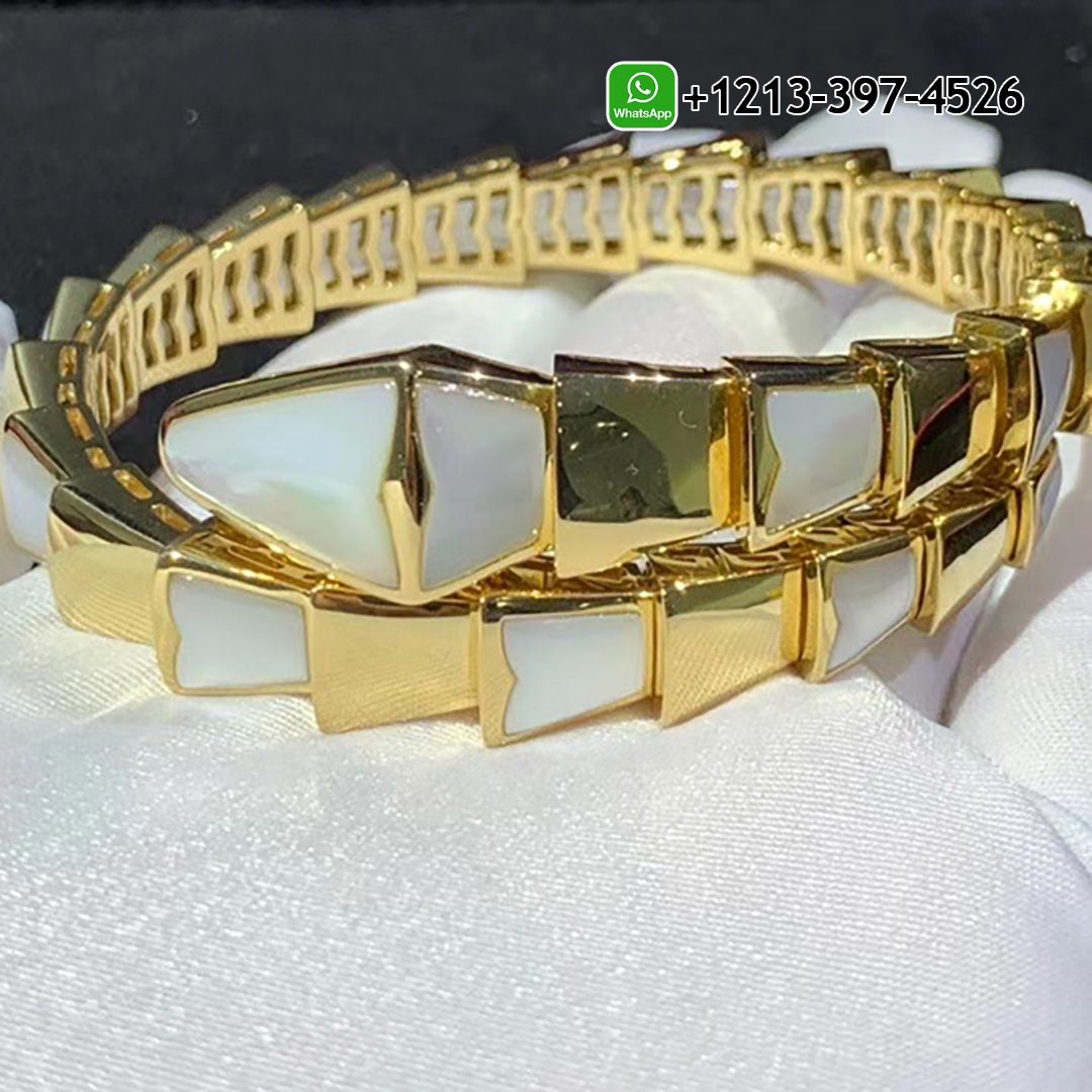 Best Sellers 1:1 Quality Cheap Custom Made Bulgari Articulated Bulgari Serpenti Mother of Pearl Bracelet - High Quality 18k Gold and Diamond Luxury Distinctive Collection Designer Jewelry Customized Factory Price Ei5aijae5ba