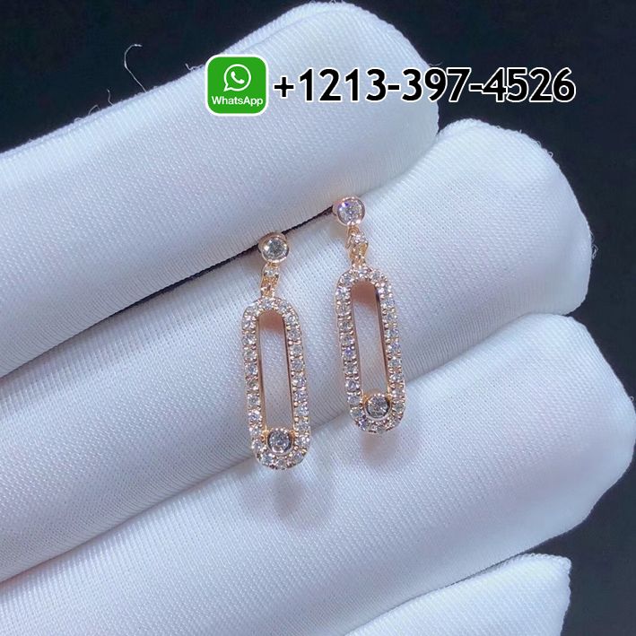 eipryc2bxc3 Custom Made Best Sellers Quality 1:1 Messika Move Uno 18k Rose Gold Diamond Stud Earrings - High Quality 18k Gold and Diamond Luxury Distinctive Collection Designer Jewelry Customized Factory Price - Image 6