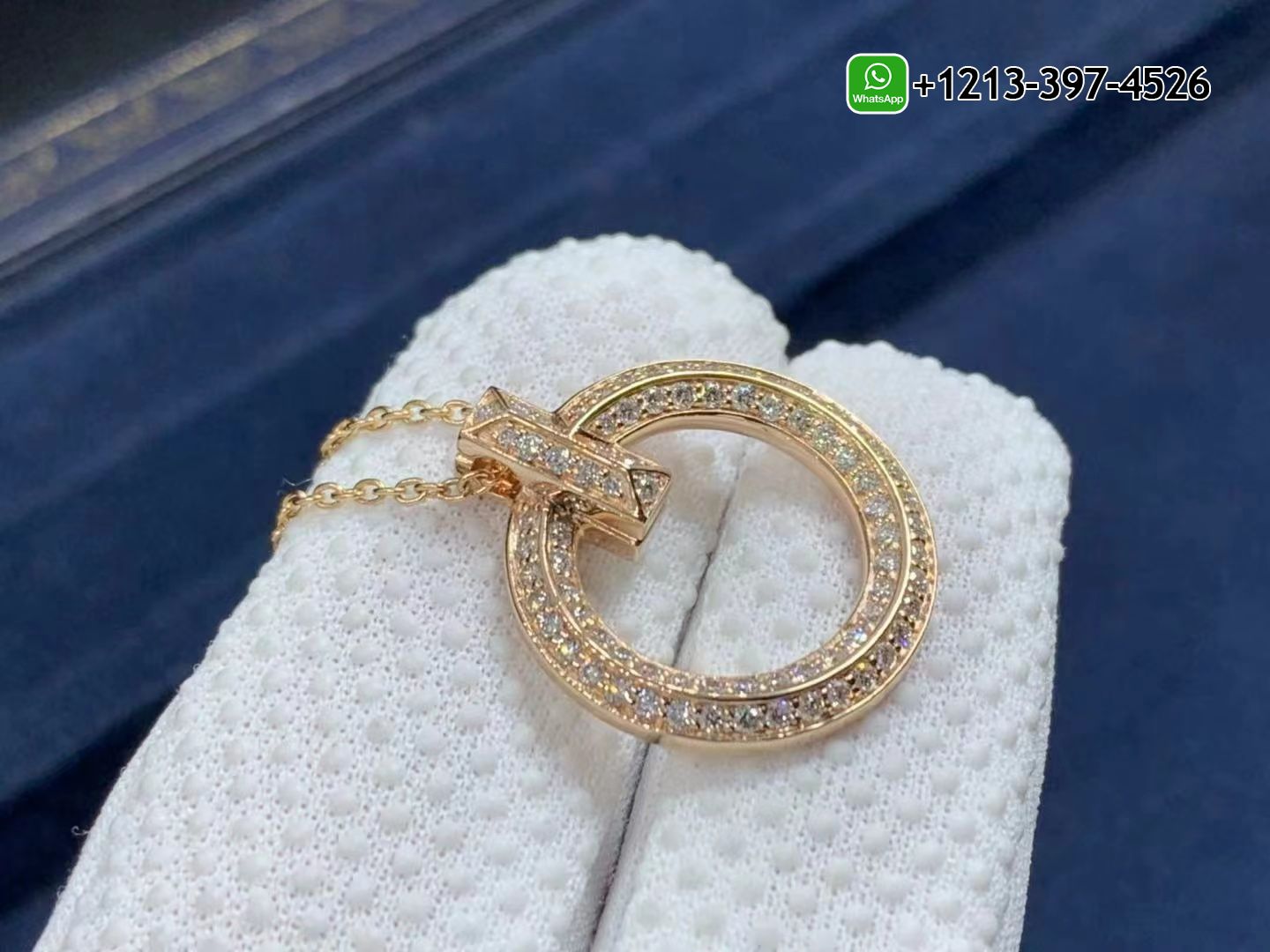 Custom Made Best Quality 1:1 Tiffany 18k Rose Gold Diamond T T1 Circle Pendant Necklace - High Quality 18k Gold and Diamond Luxury Distinctive Collection Designer Jewelry Customized Factory Price Ekfhkjmhrwj