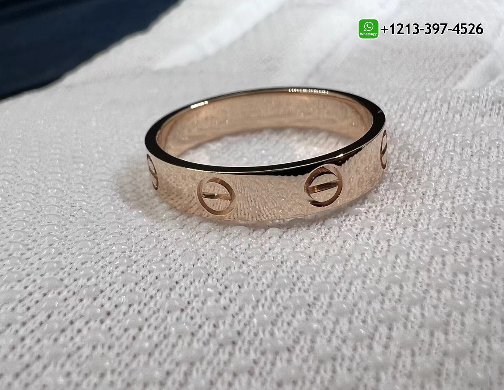 encyqo3egmd Custom Cartier 18K Rose Gold 3.6mm LOVE Wedding Band Ring - High Quality 18k Gold and Diamond Luxury Distinctive Collection Designer Jewelry Customized Factory Price - Image 6