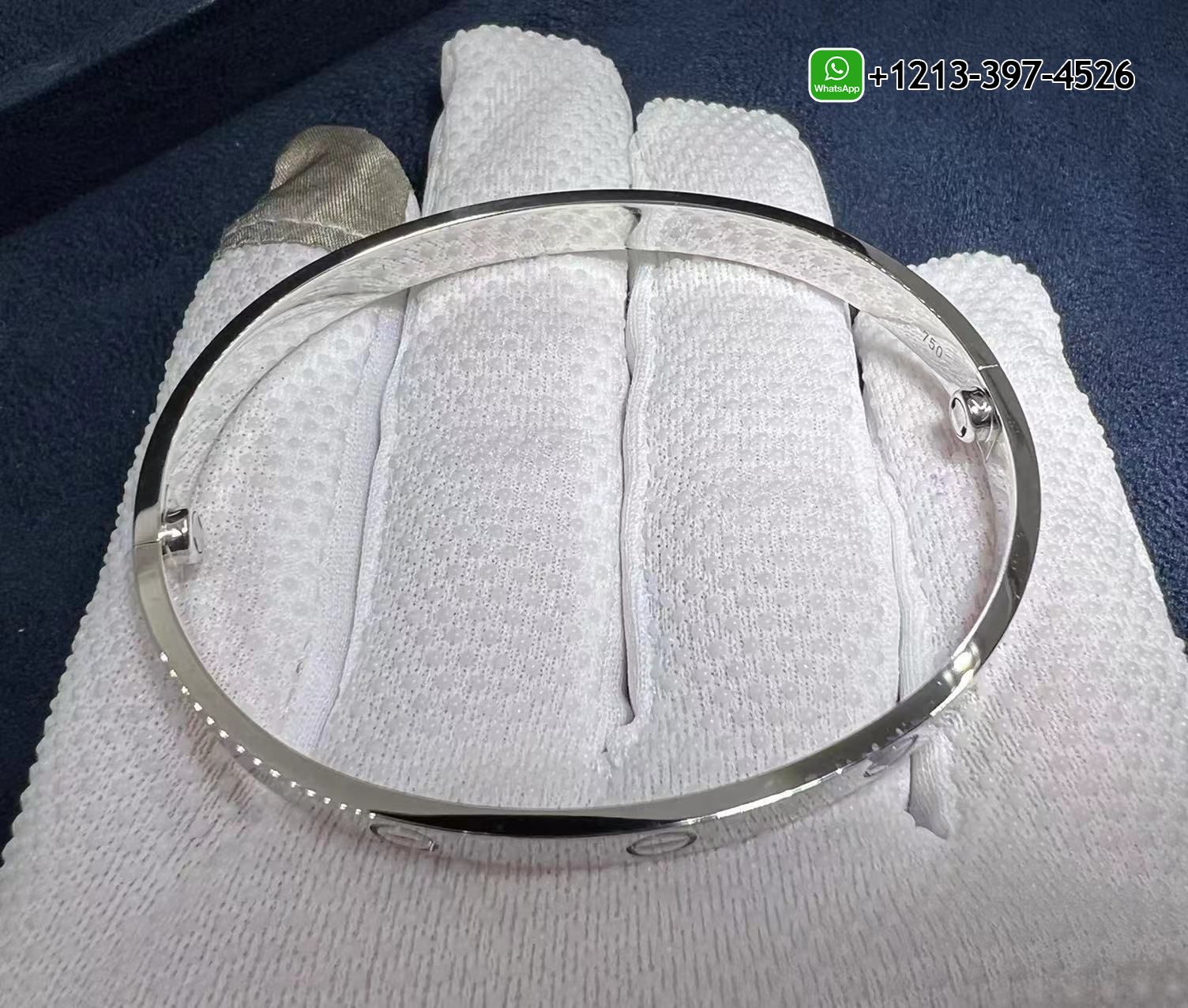 esosfrhlrwl Best Sellers 1:1 Quality Cheap Custom Made 18 Karat White Gold Cartier Love Bracelet - High Quality 18k Gold and Diamond Luxury Distinctive Collection Designer Jewelry Customized Factory Price - Image 3