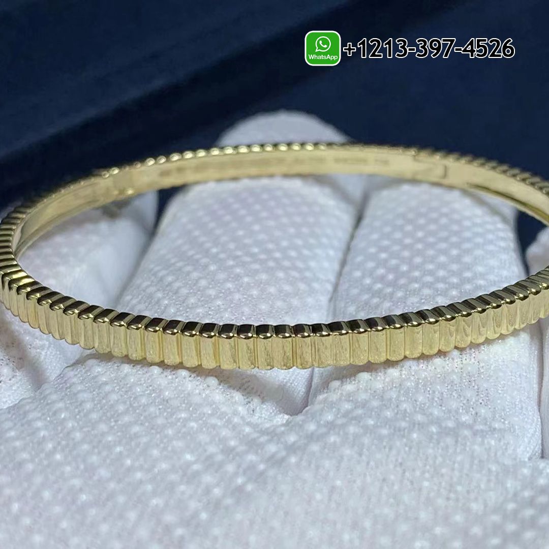 Best Sellers 1:1 Quality Cheap Custom Made Boucheron Quatre Grosgrain 18K Yellow Gold Small Model Bangle - High Quality 18k Gold and Diamond Luxury Distinctive Collection Designer Jewelry Customized Factory Price