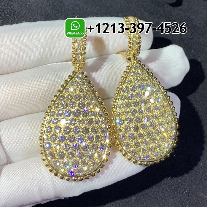 ewrwtu3sg5n Custom Made Best Sellers Quality 1:1 Boucheron Sleepers Serpent Bohème 18k Yellow Gold Pave Diamonds Drop Earrings - High Quality 18k Gold and Diamond Luxury Distinctive Collection Designer Jewelry Customized Factory Price - Image 2